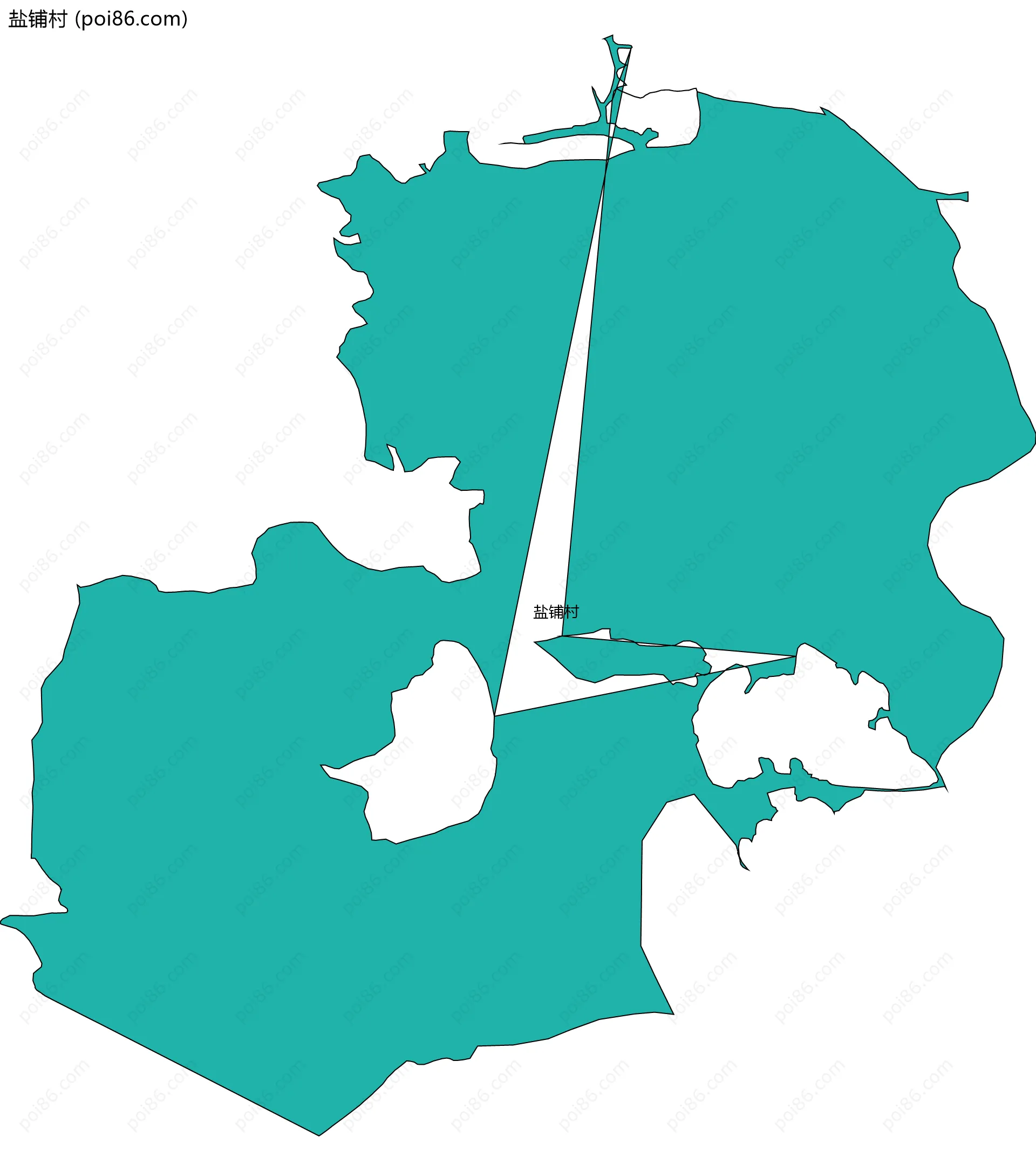 盐铺村边界地图