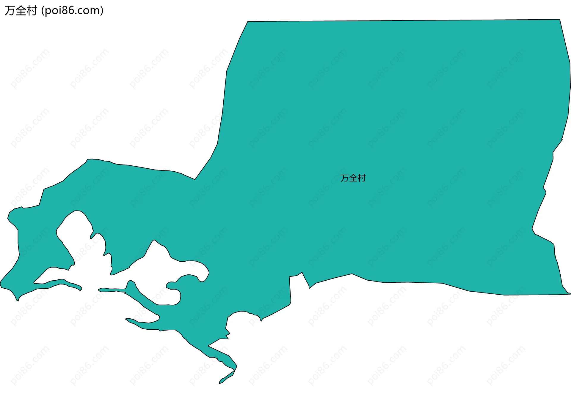 万全村边界地图