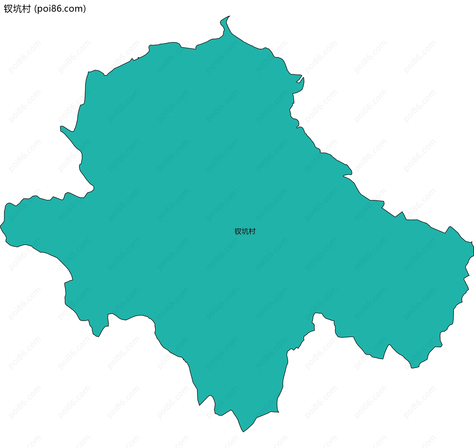 钗坑村边界地图