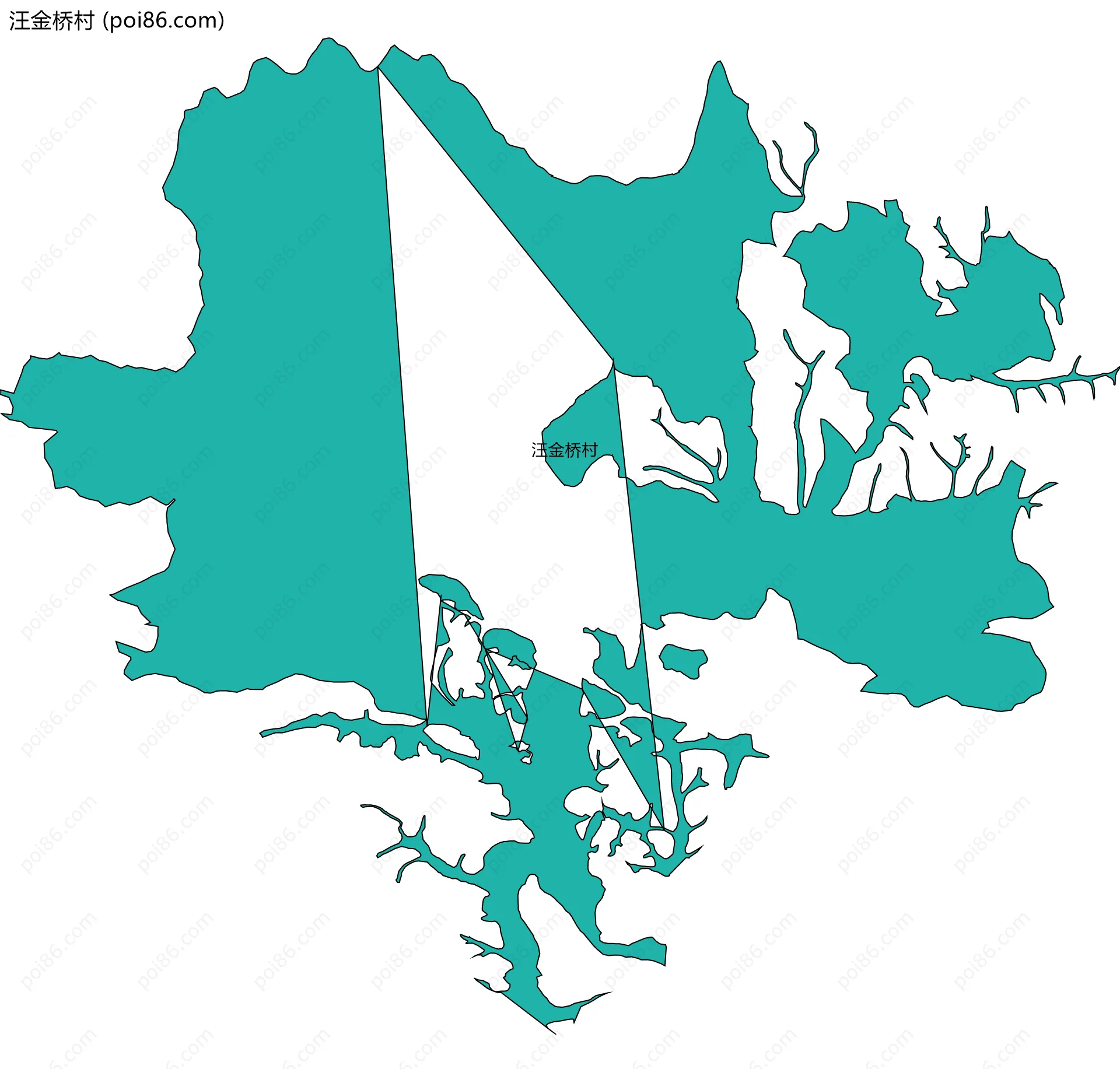 汪金桥村边界地图