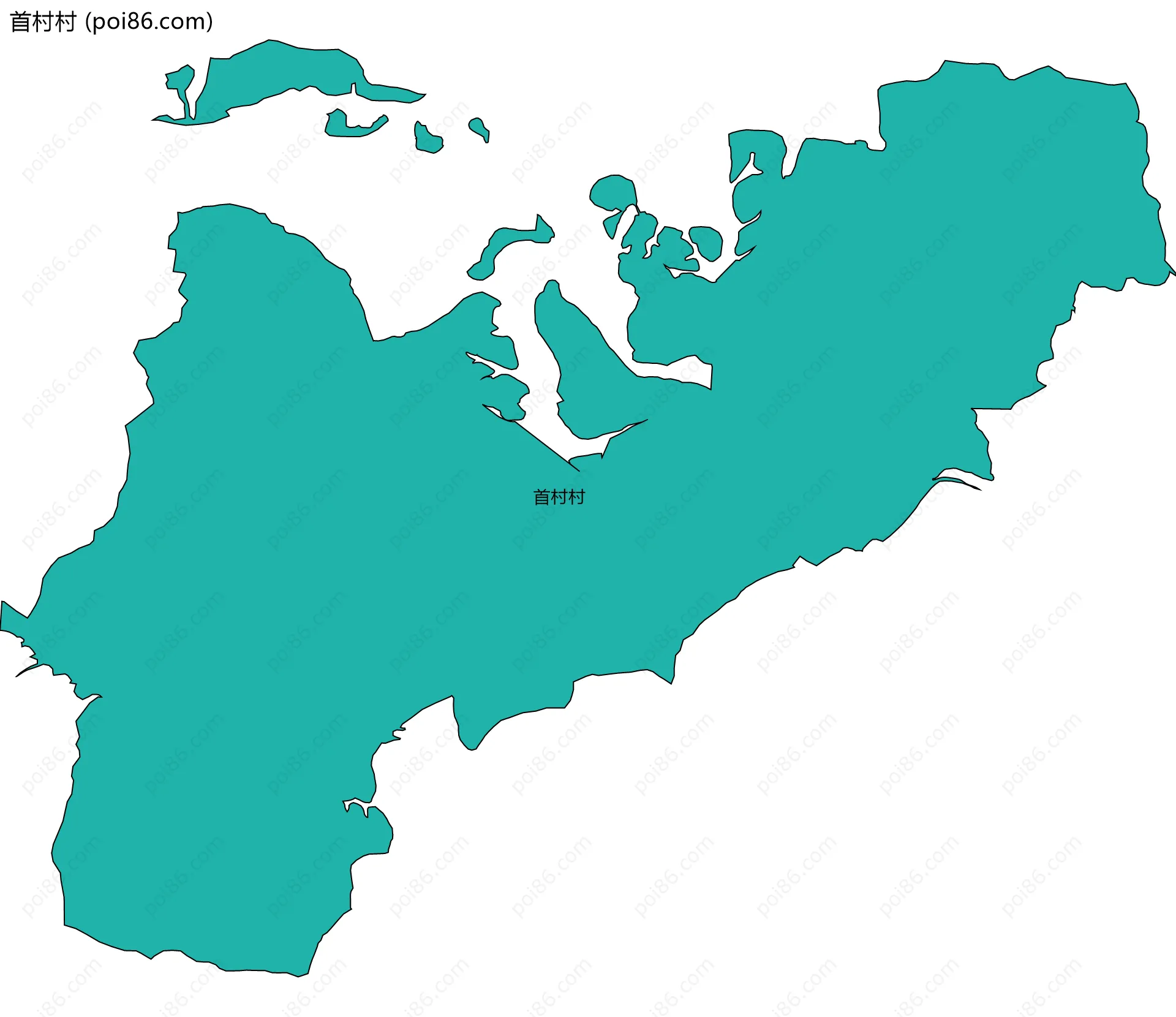 首村村边界地图