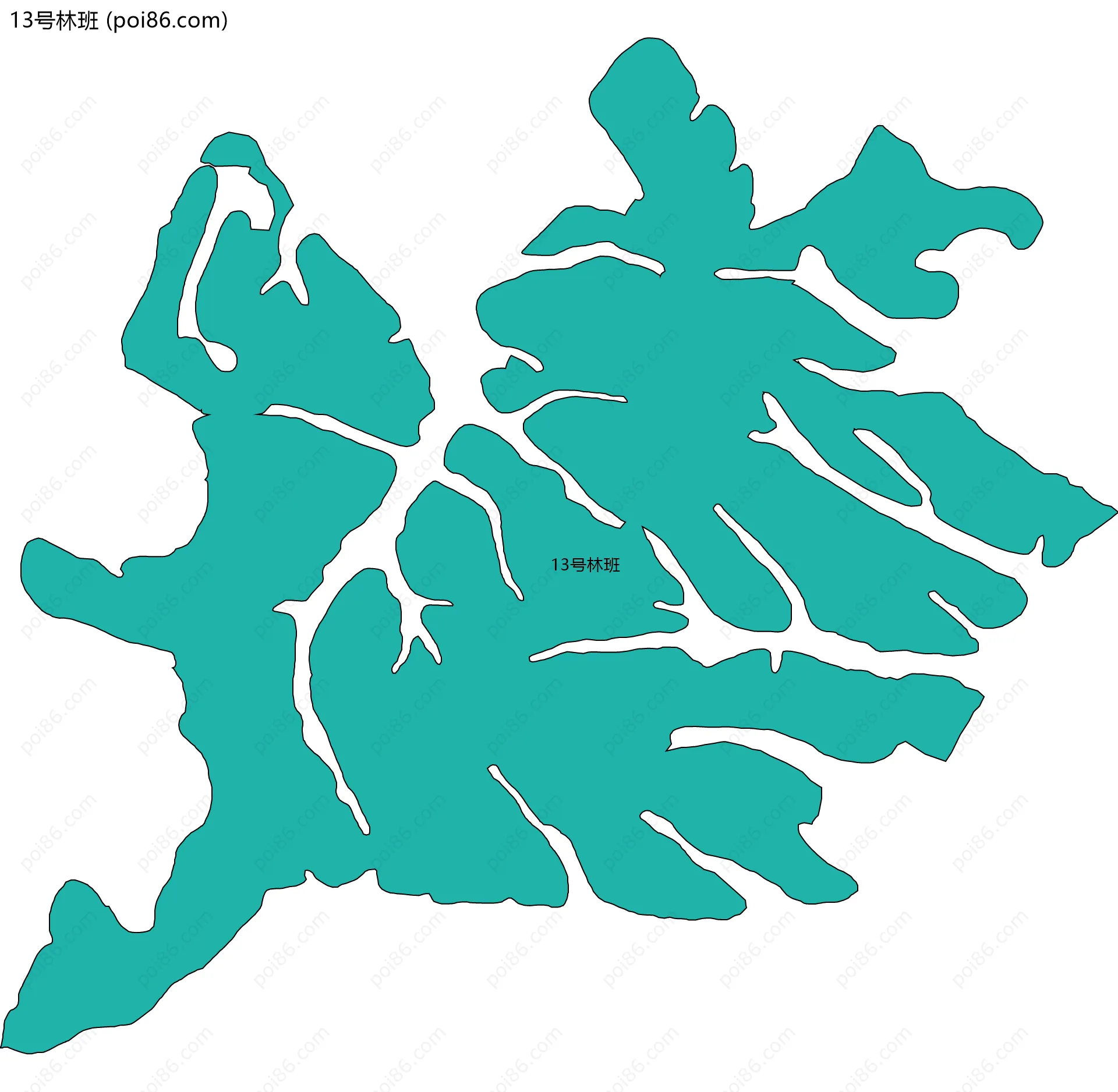 13号林班边界地图