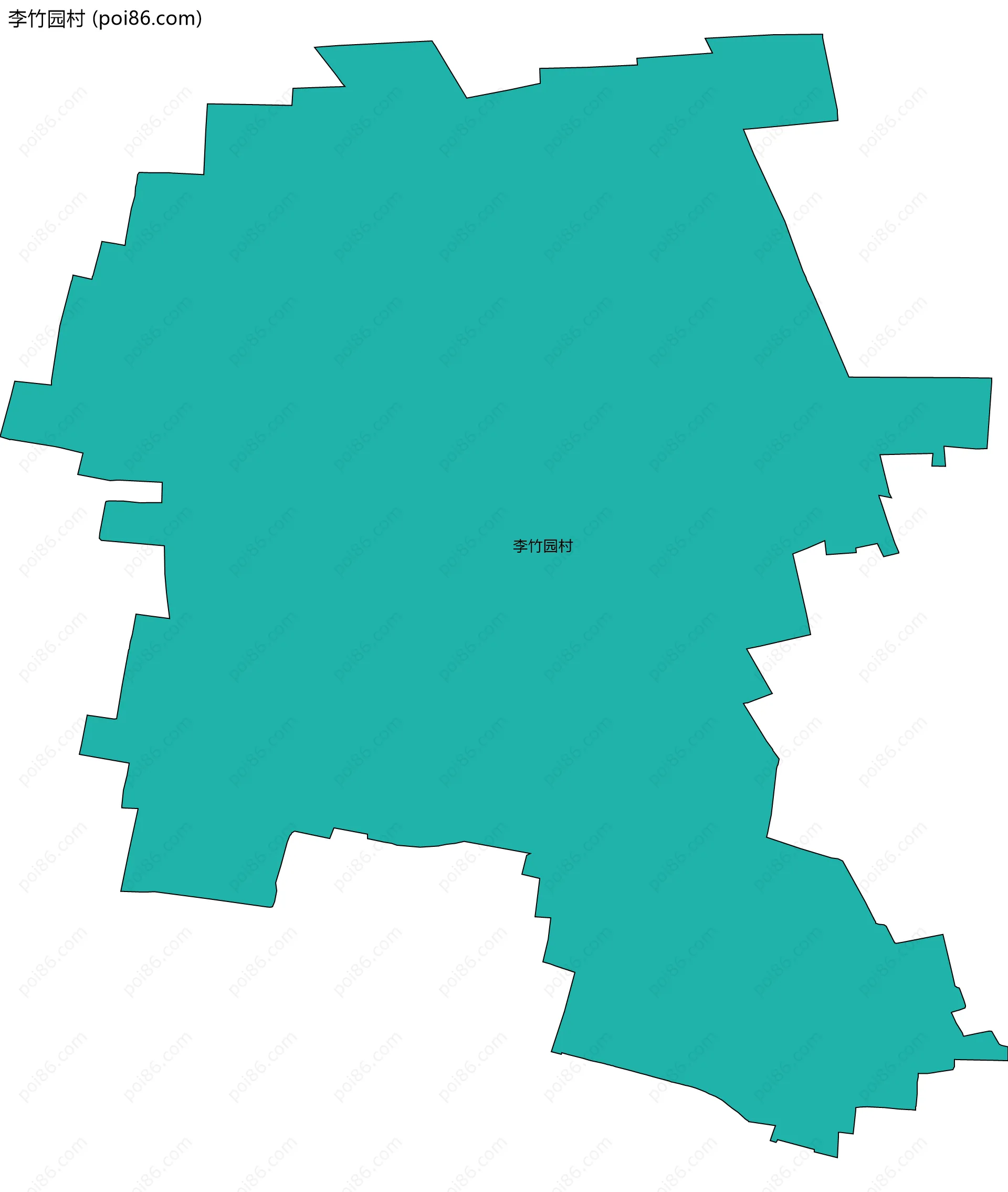 李竹园村边界地图