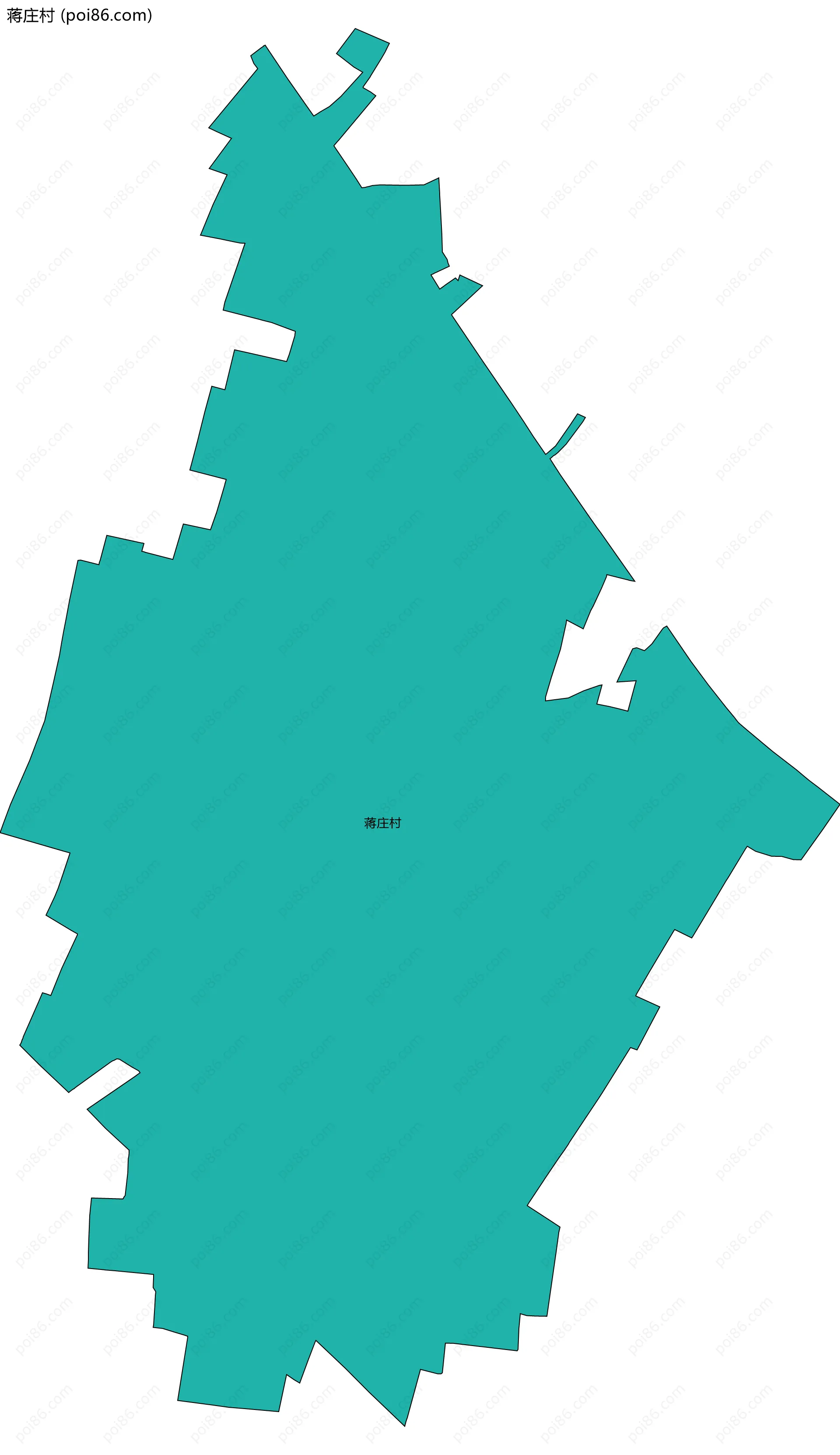 蒋庄村边界地图