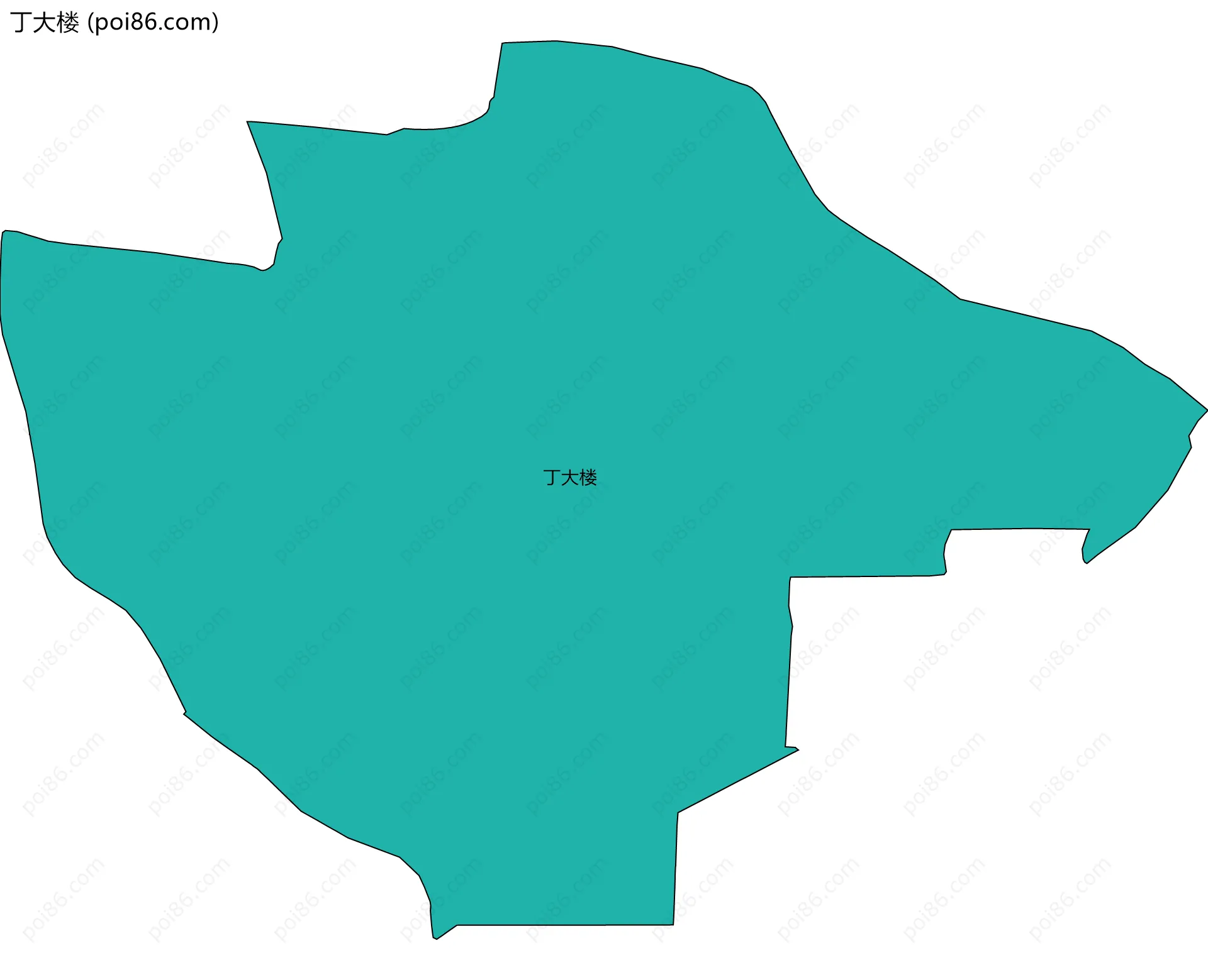 丁大楼边界地图