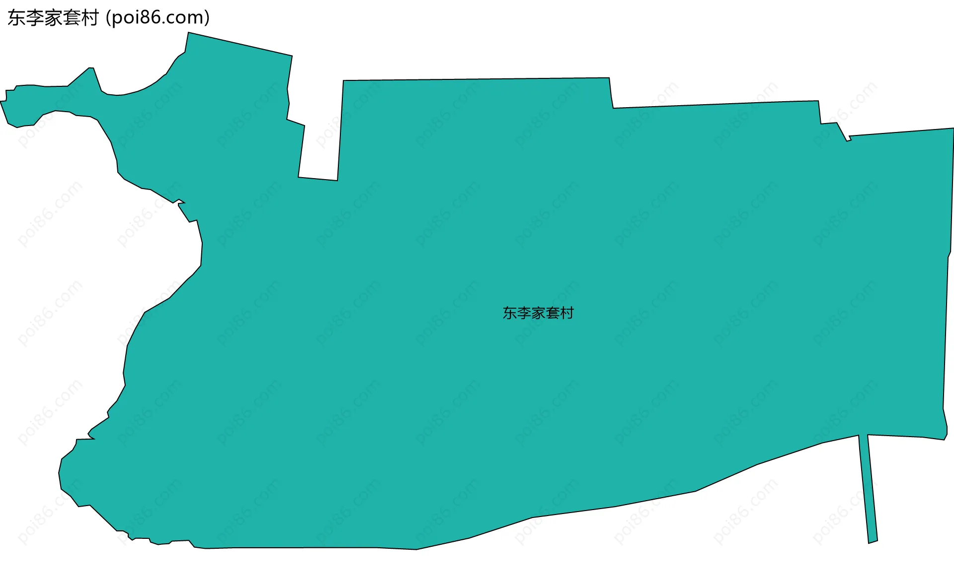 东李家套村边界地图