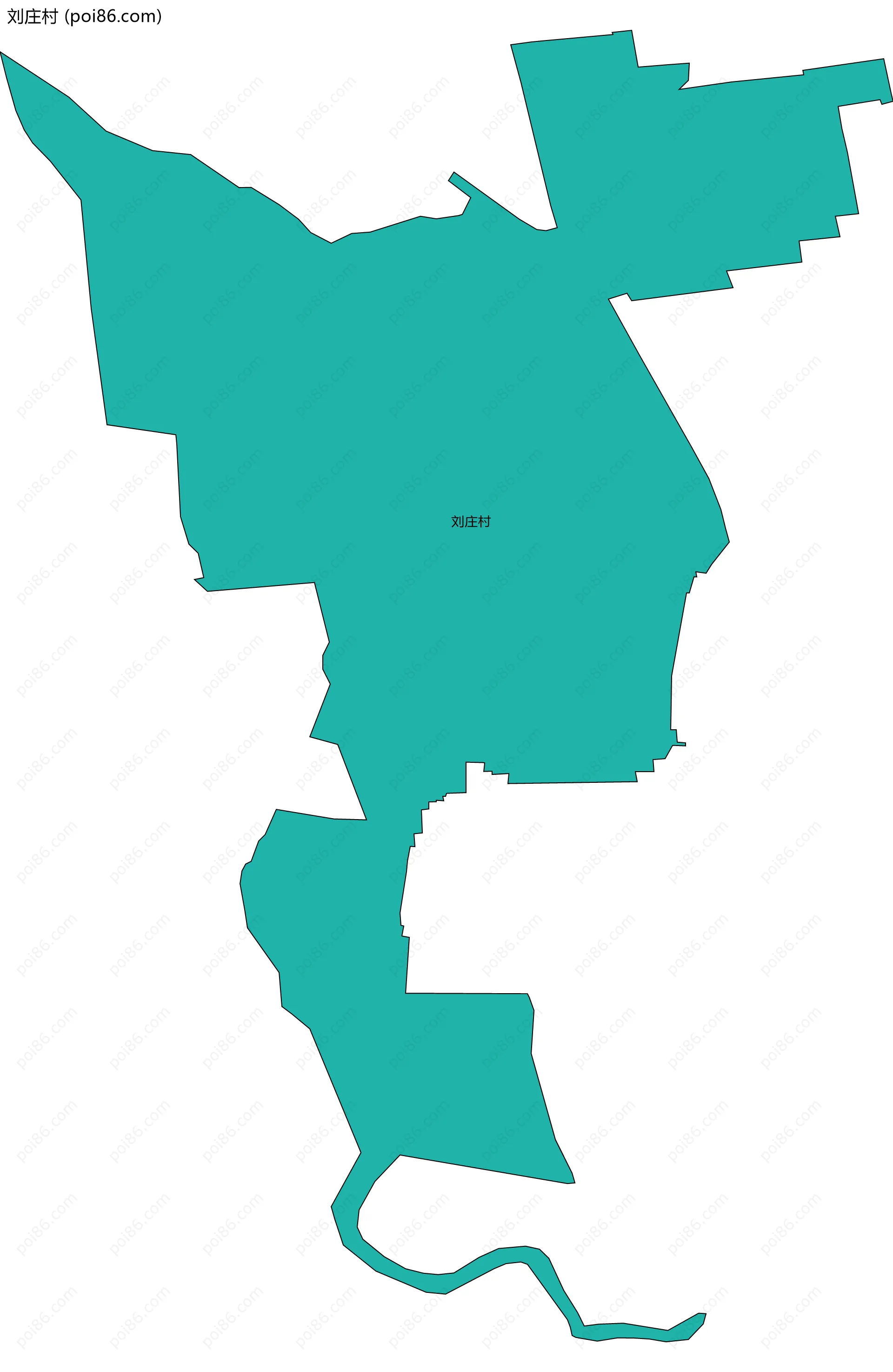 刘庄村边界地图