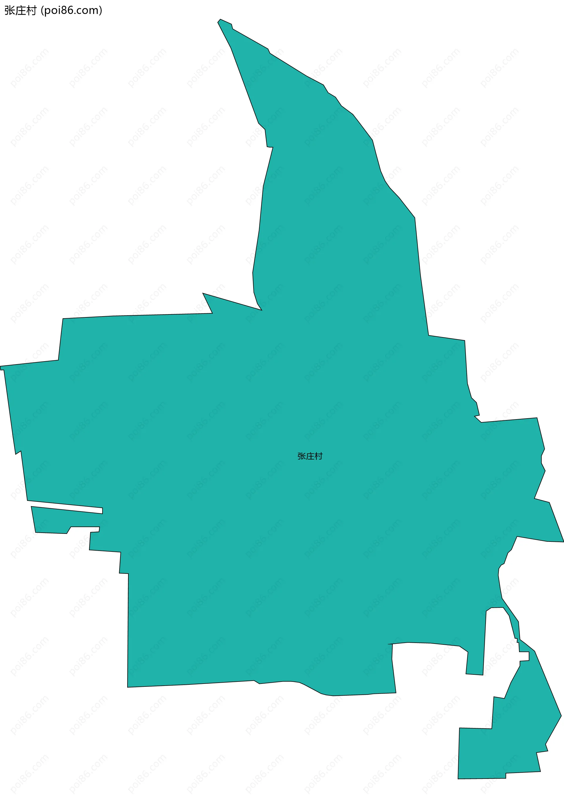 张庄村边界地图