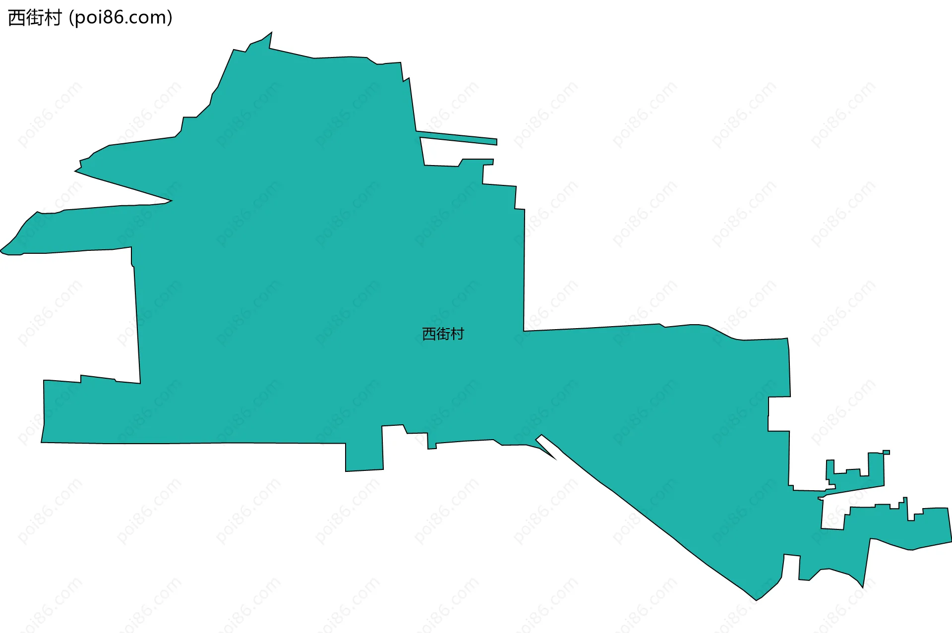 西街村边界地图