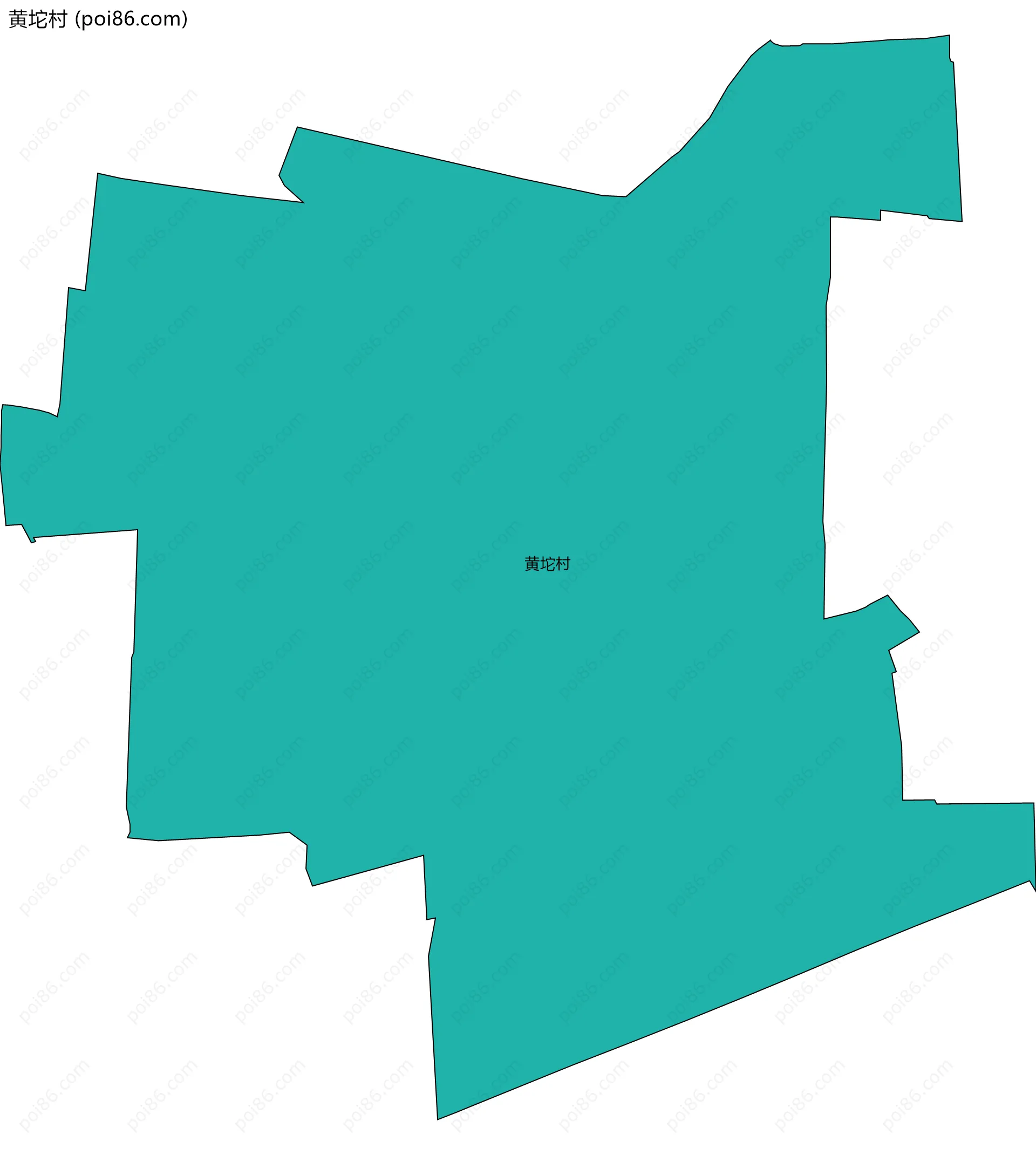 黄坨村边界地图