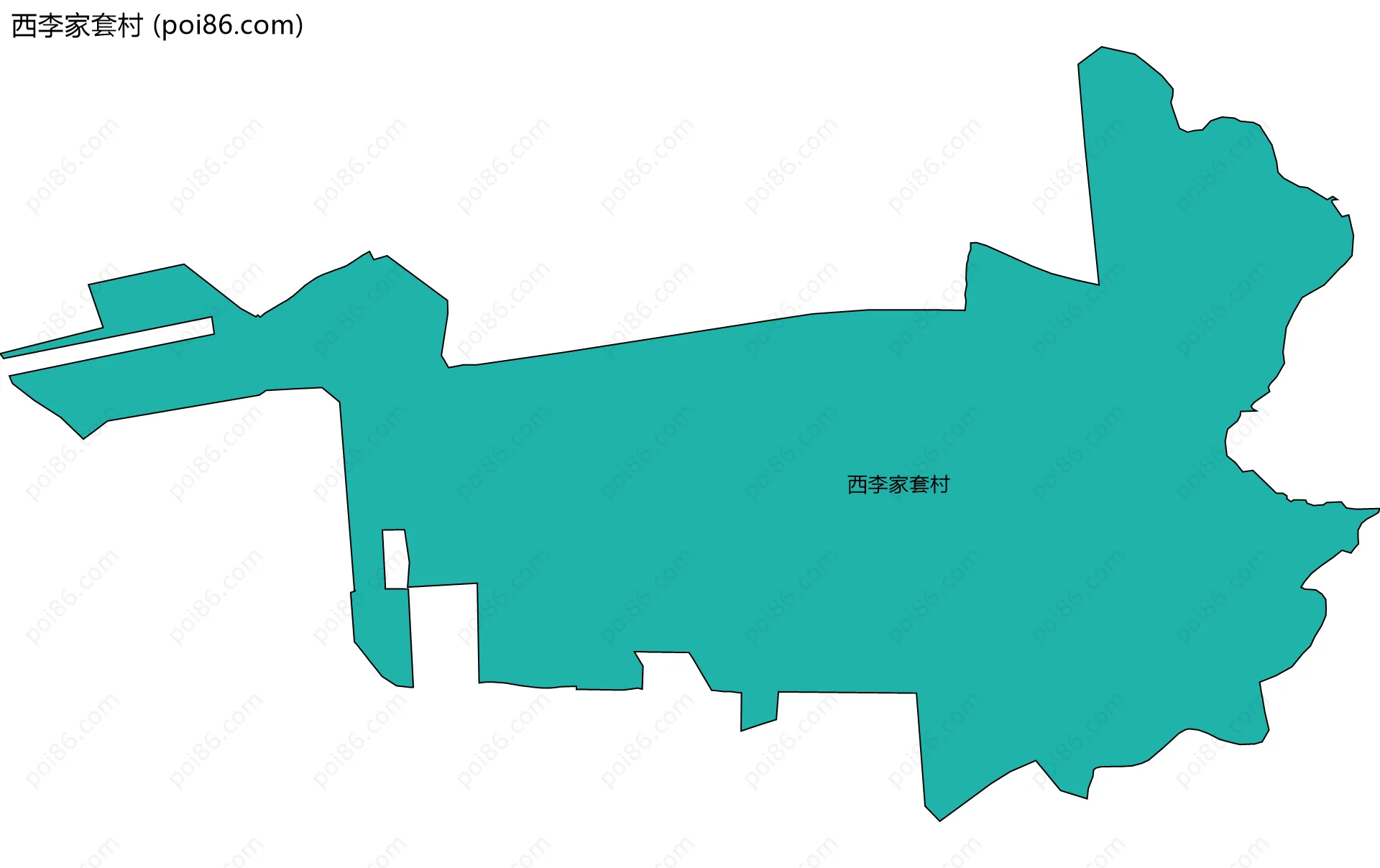 西李家套村边界地图