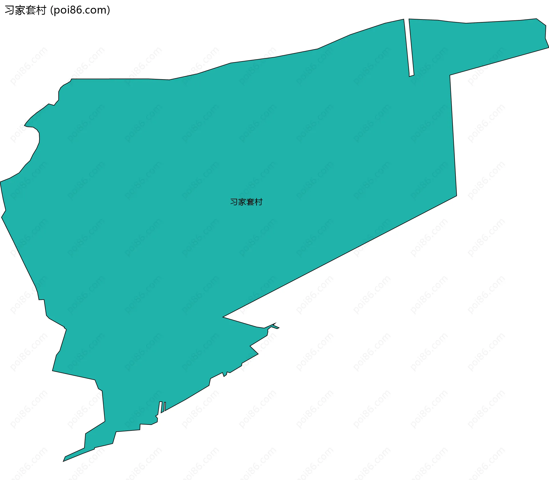 习家套村边界地图