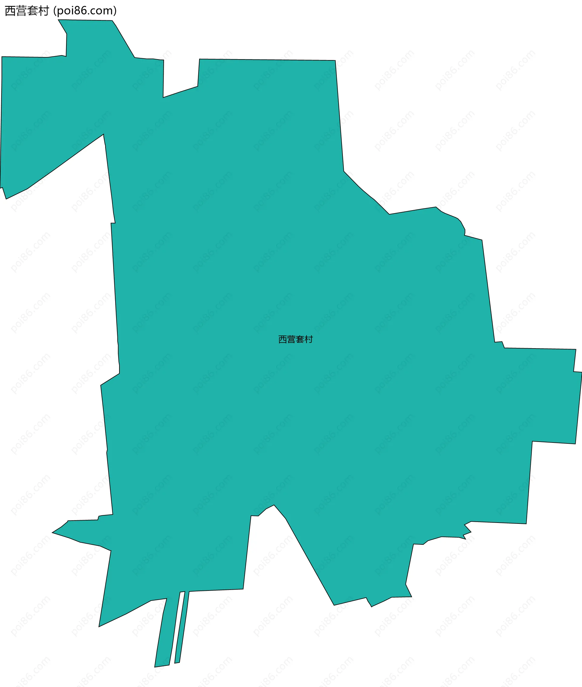 西营套村边界地图