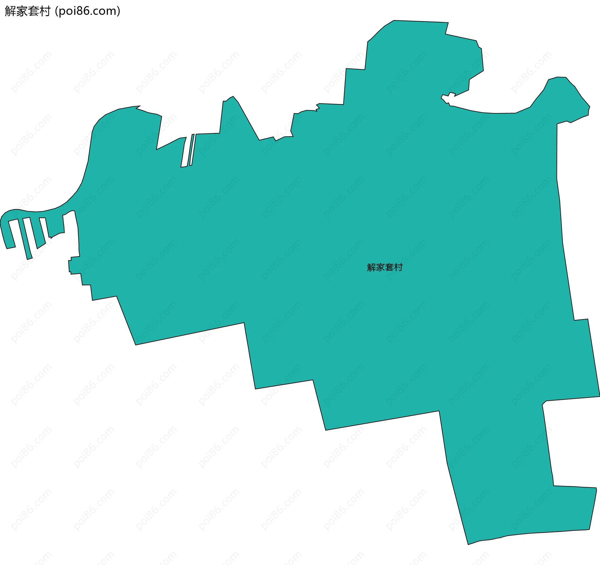 解家套村边界地图