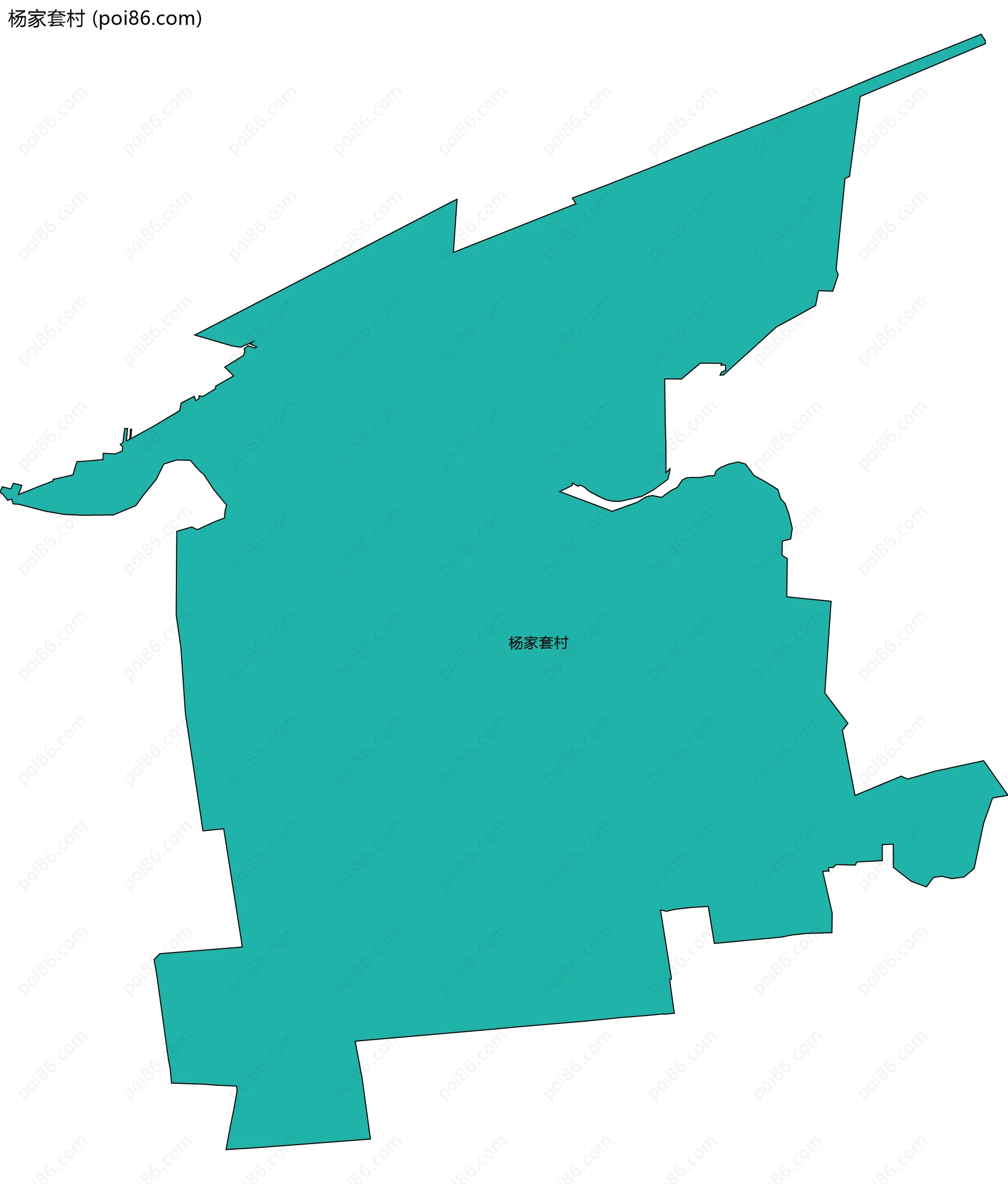 杨家套村边界地图