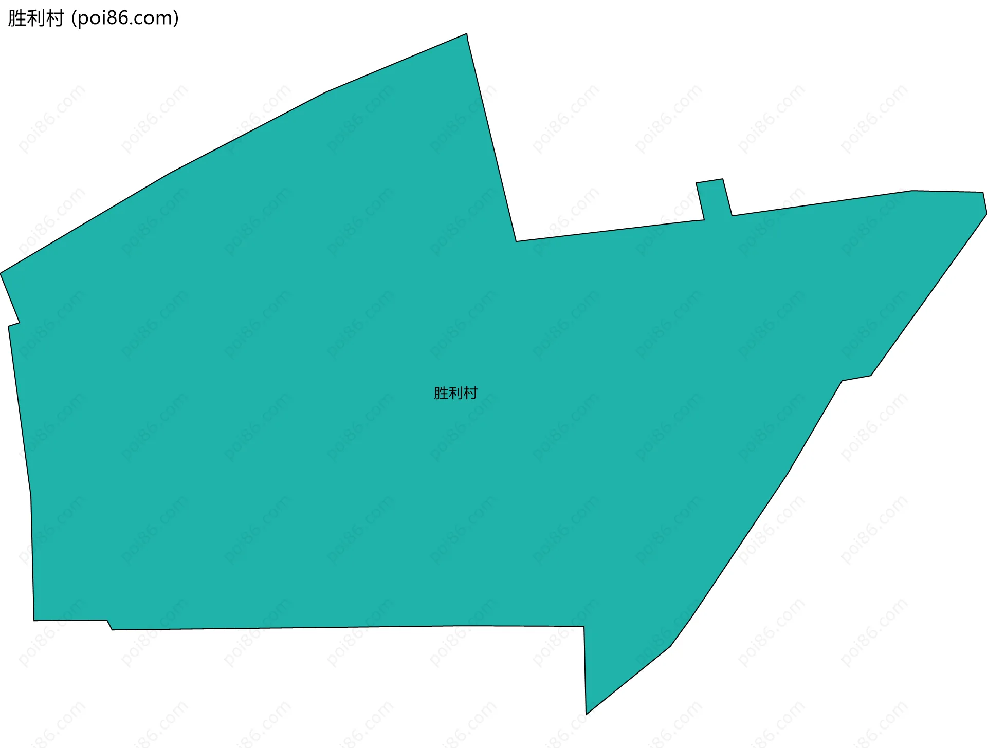 胜利村边界地图