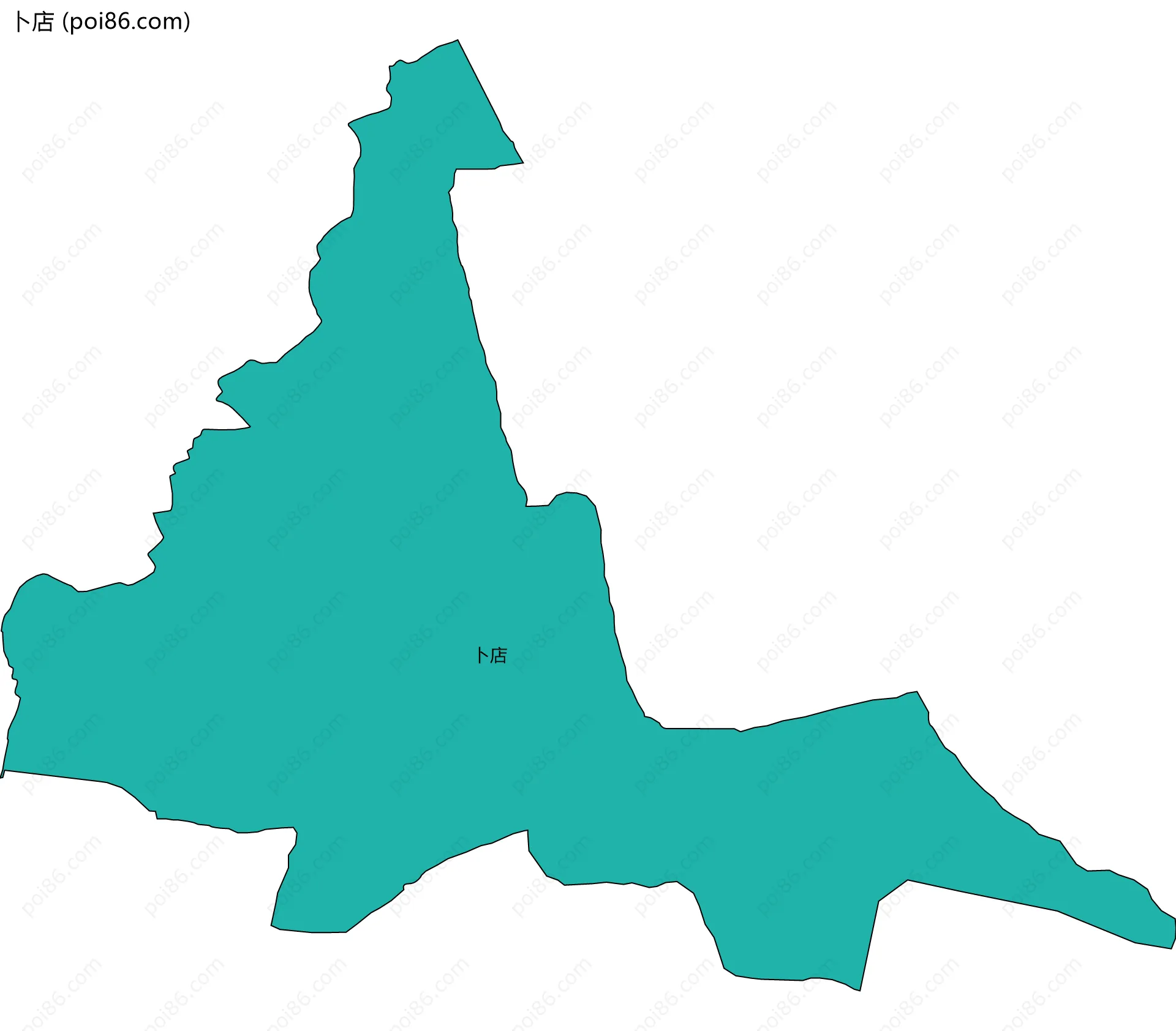 卜店边界地图