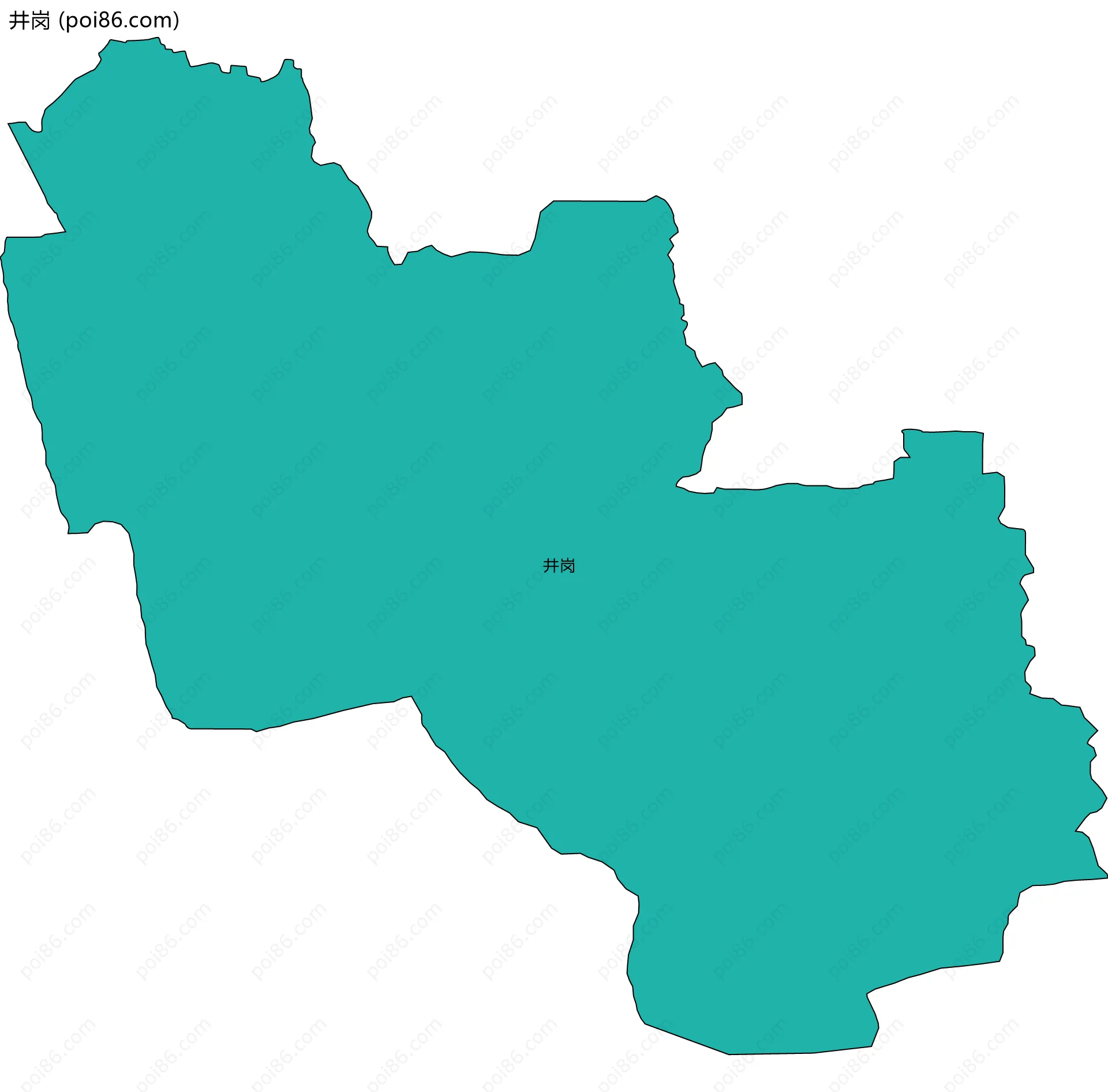 井岗边界地图