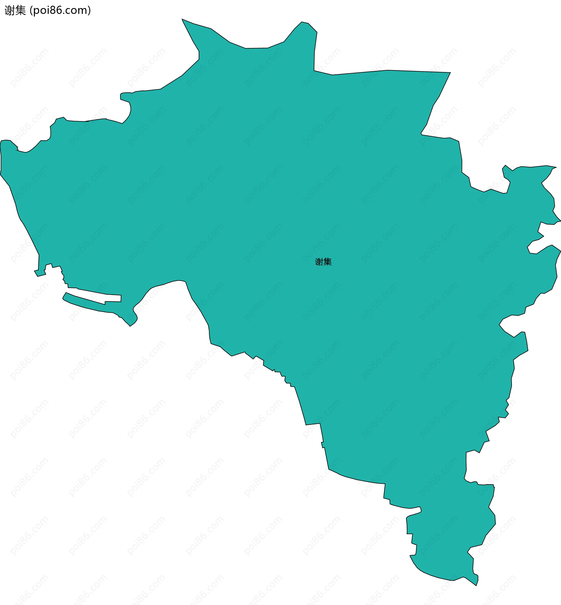 谢集边界地图