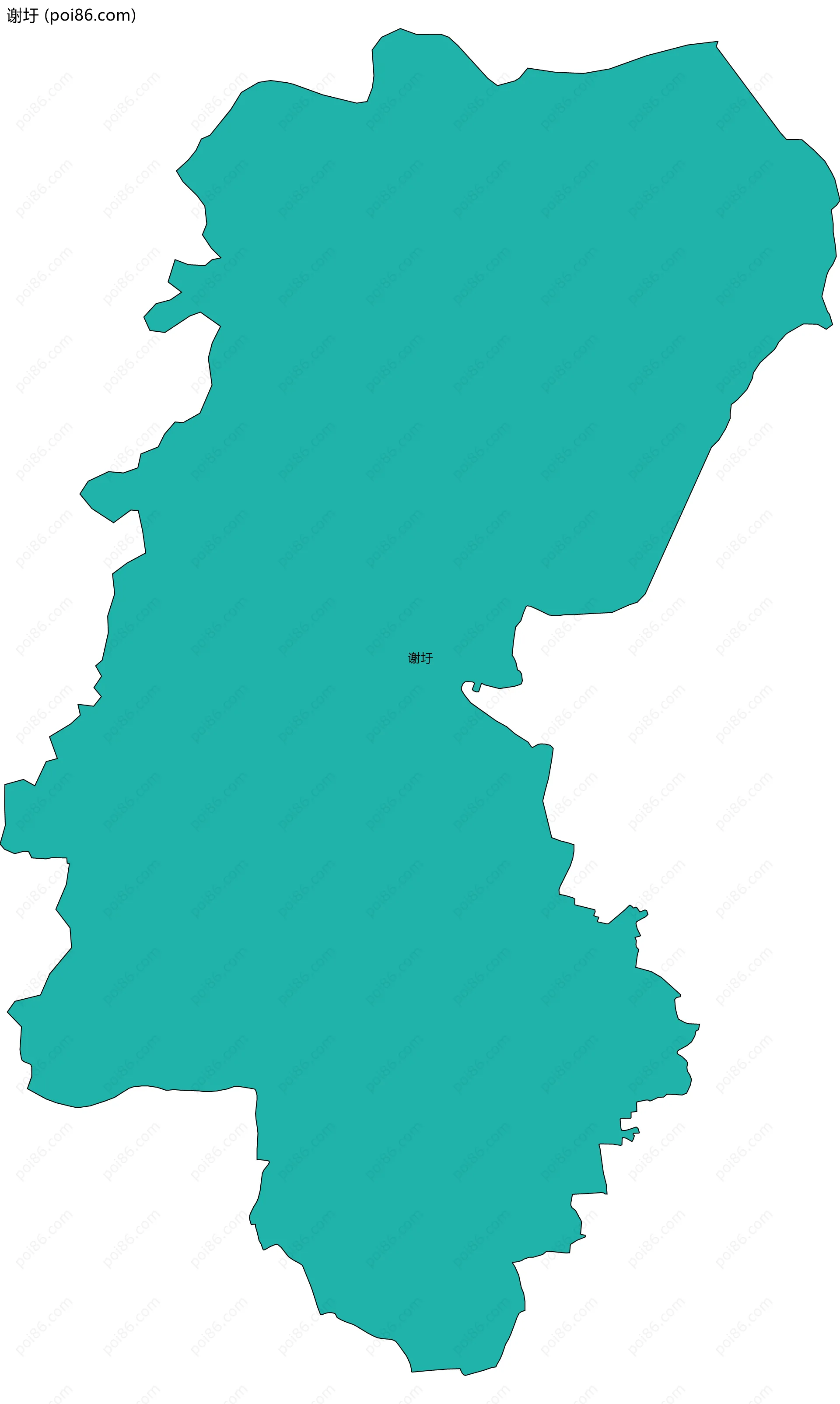 谢圩边界地图