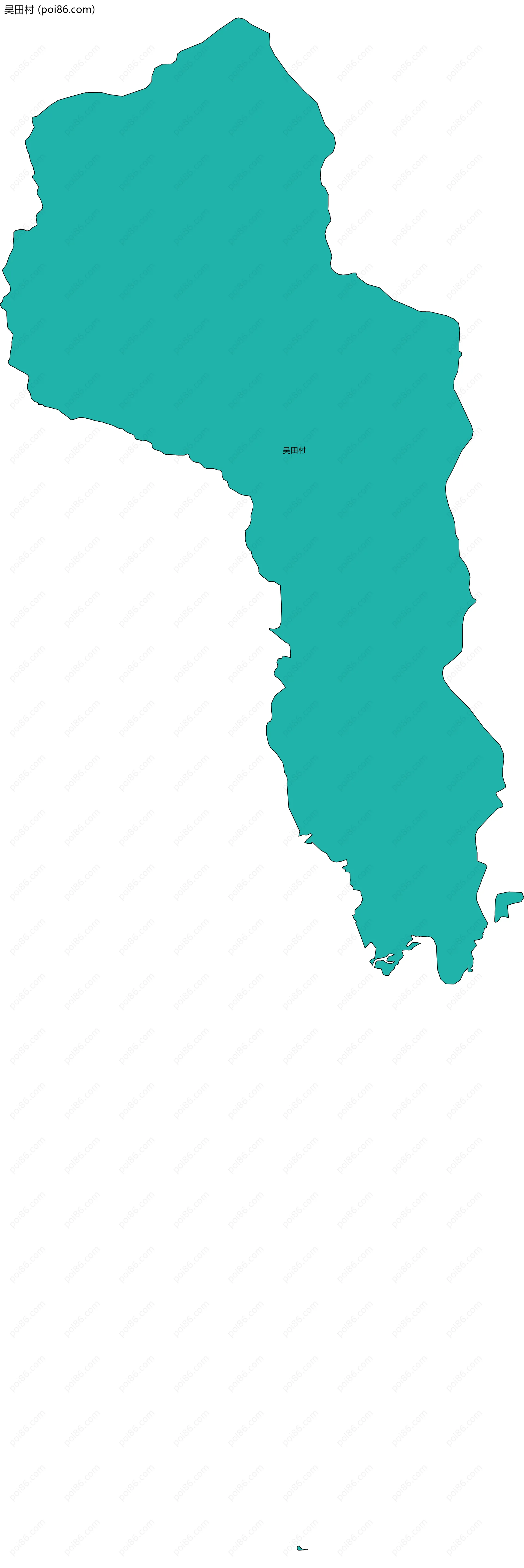 吴田村边界地图