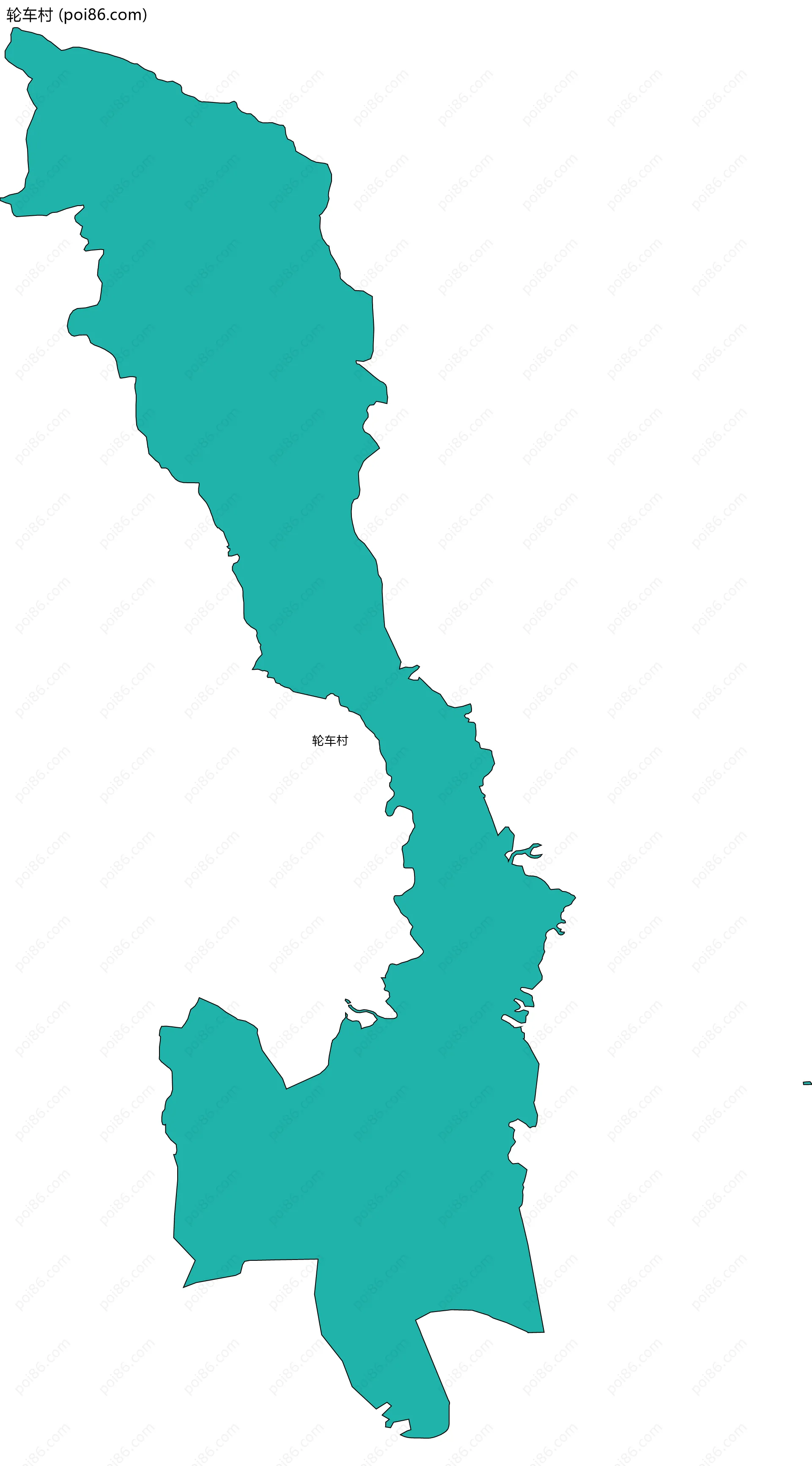轮车村边界地图