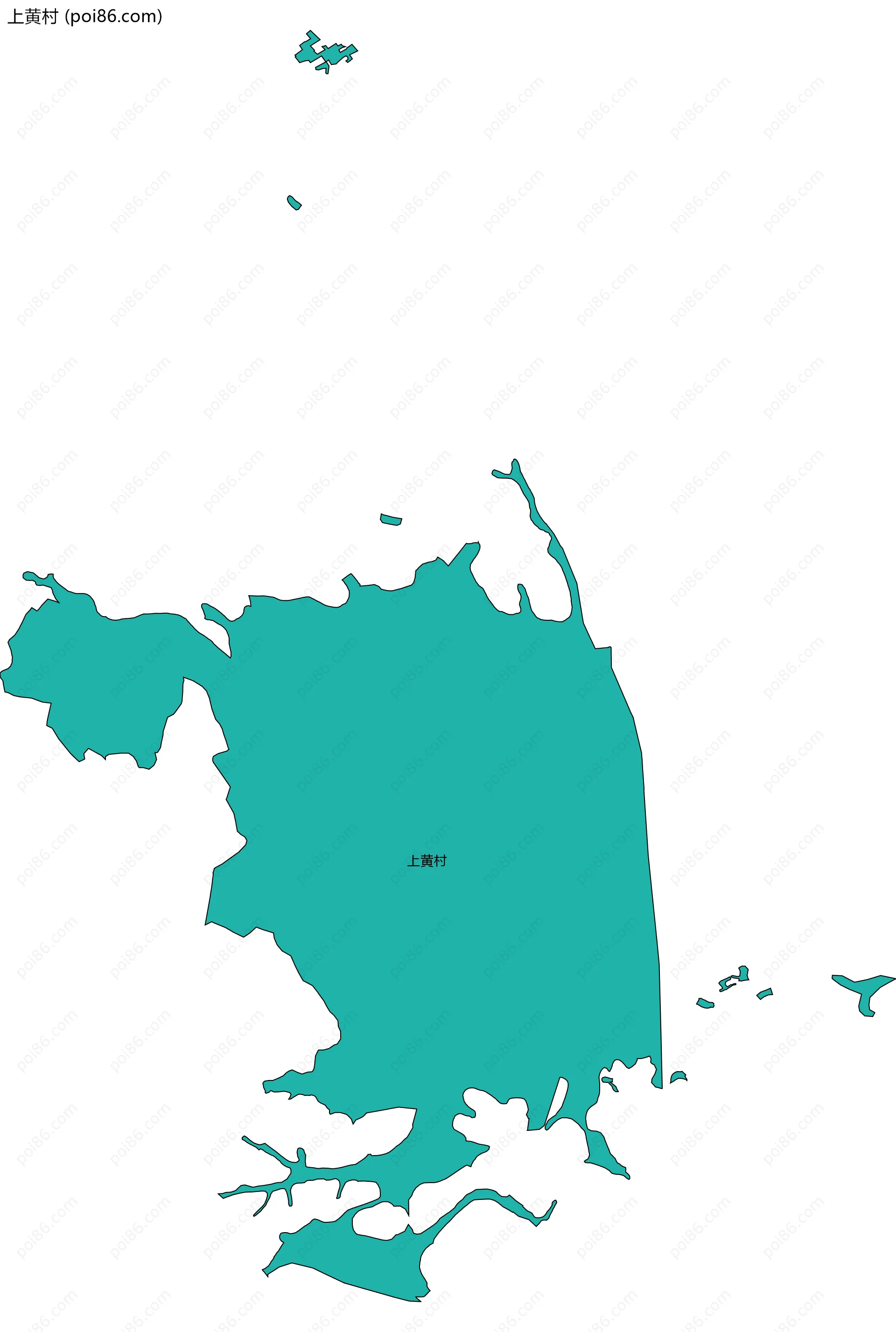 上黄村边界地图