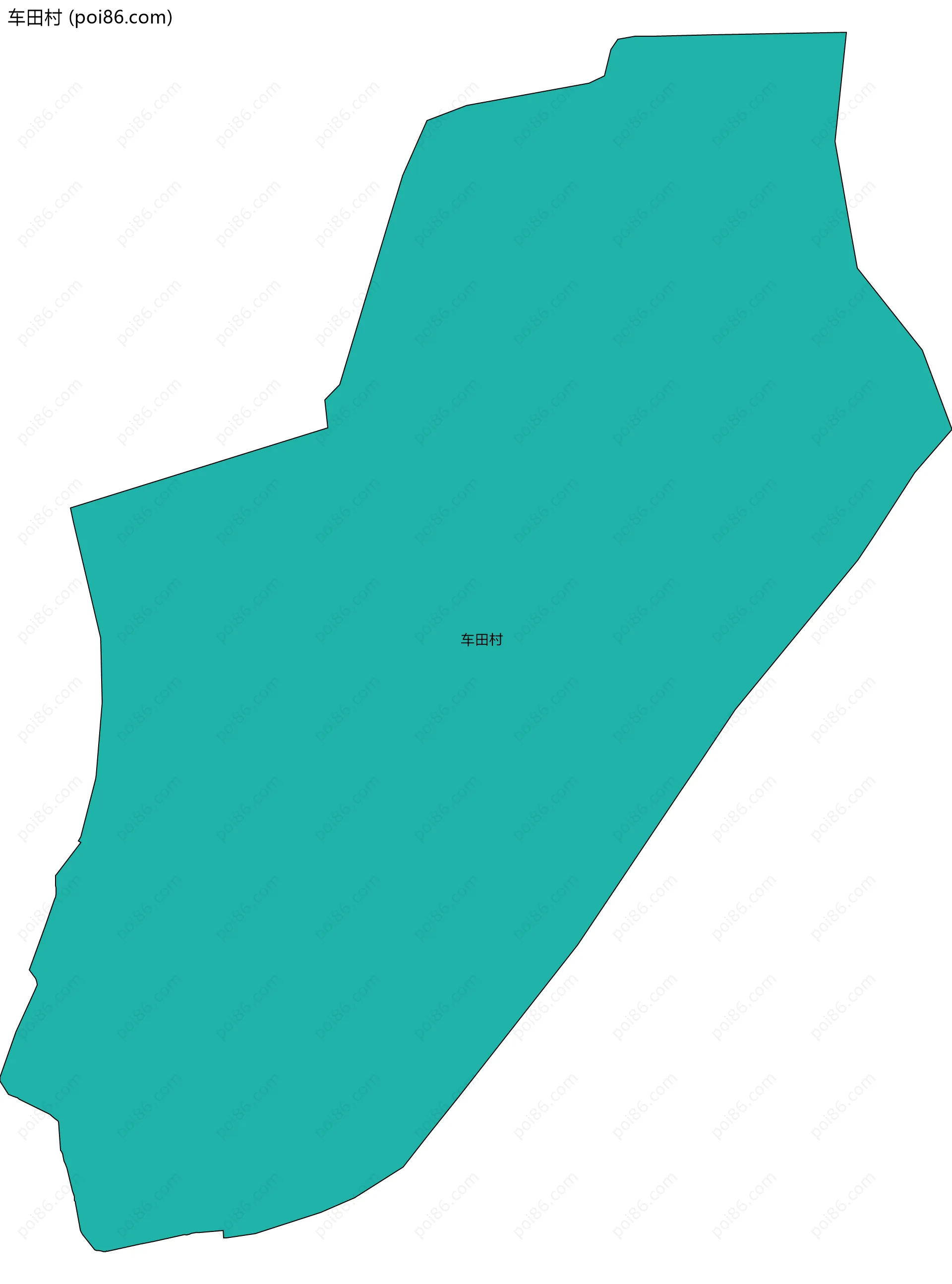 车田村边界地图