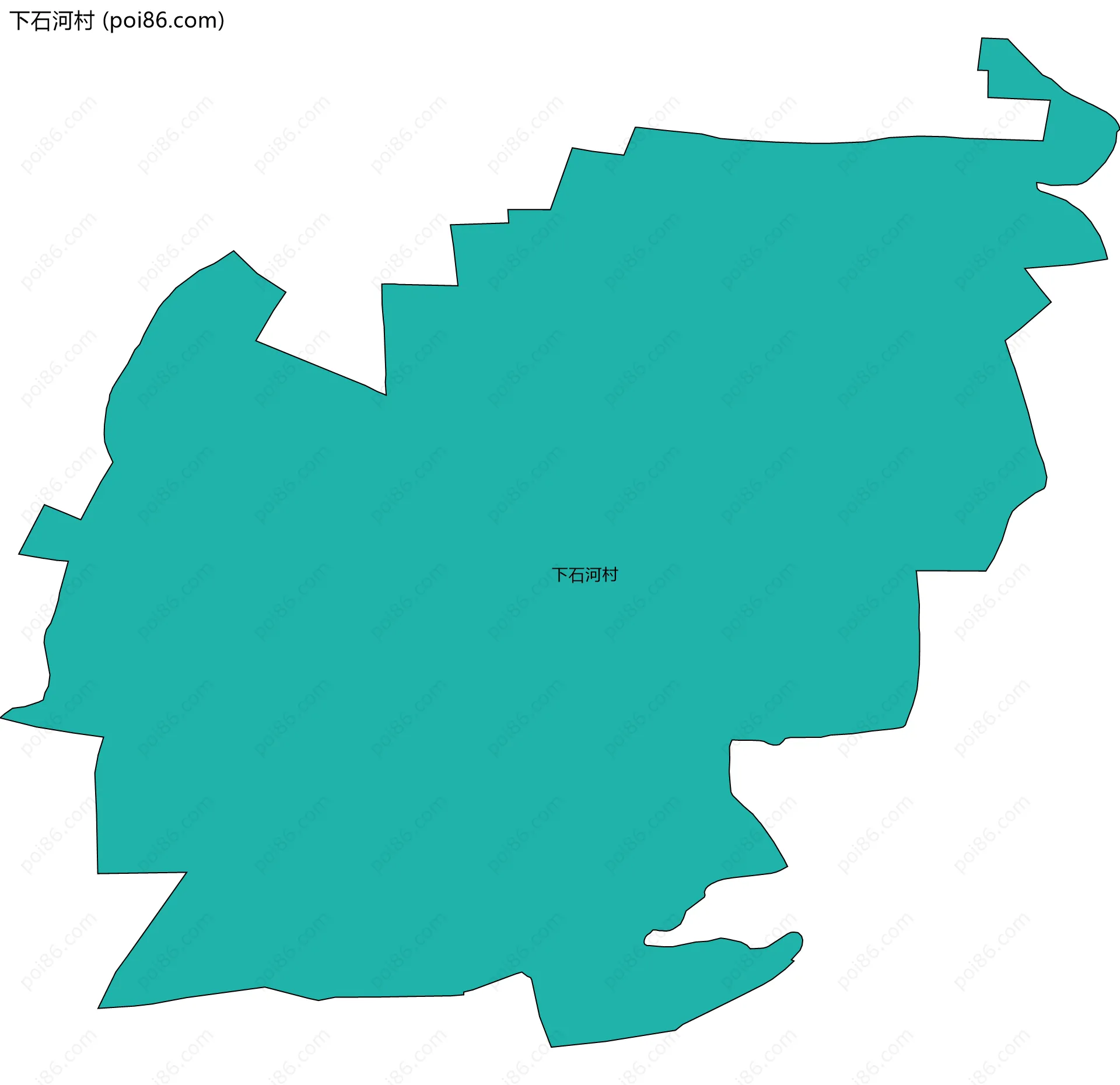下石河村边界地图