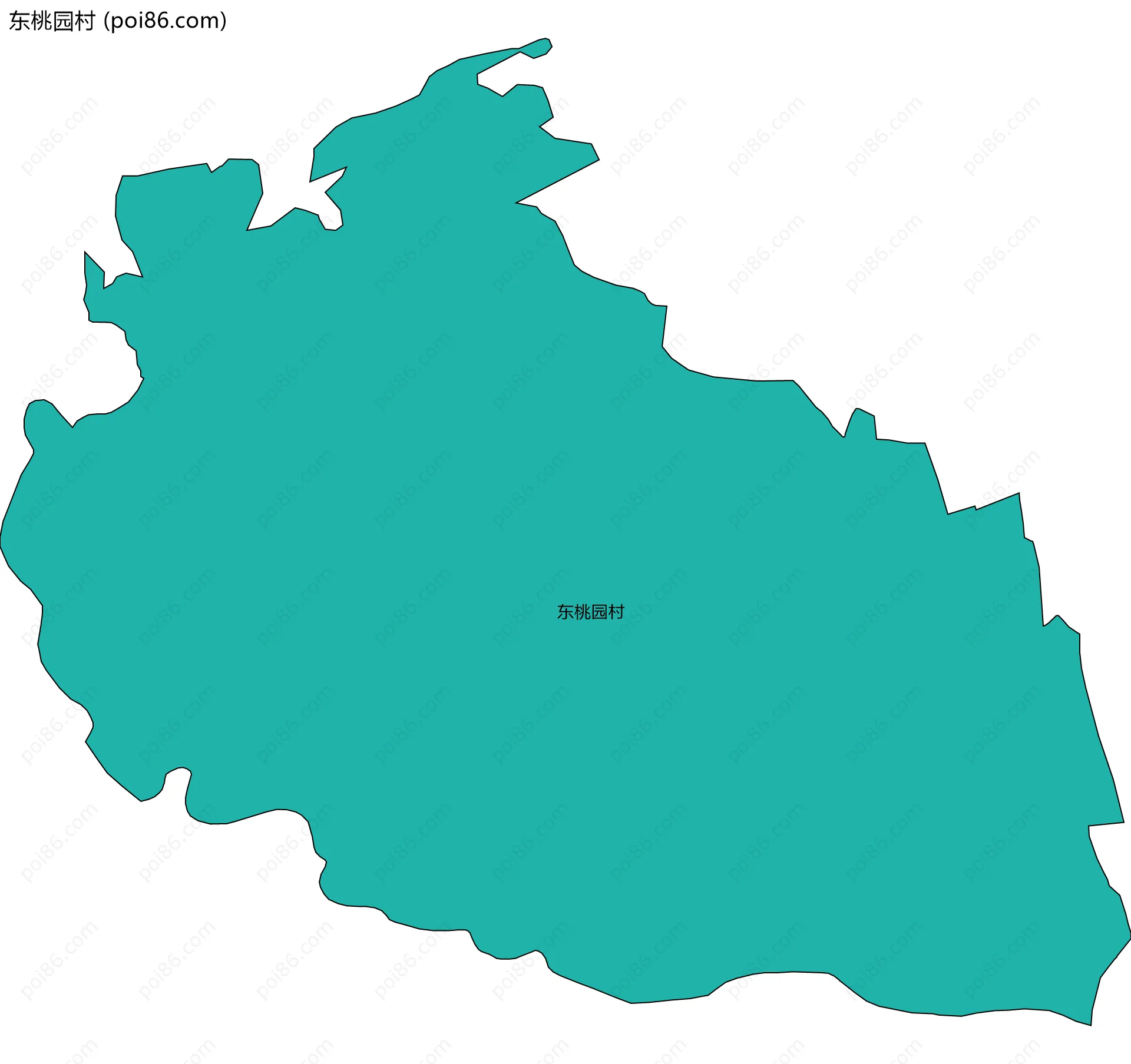 东桃园村边界地图