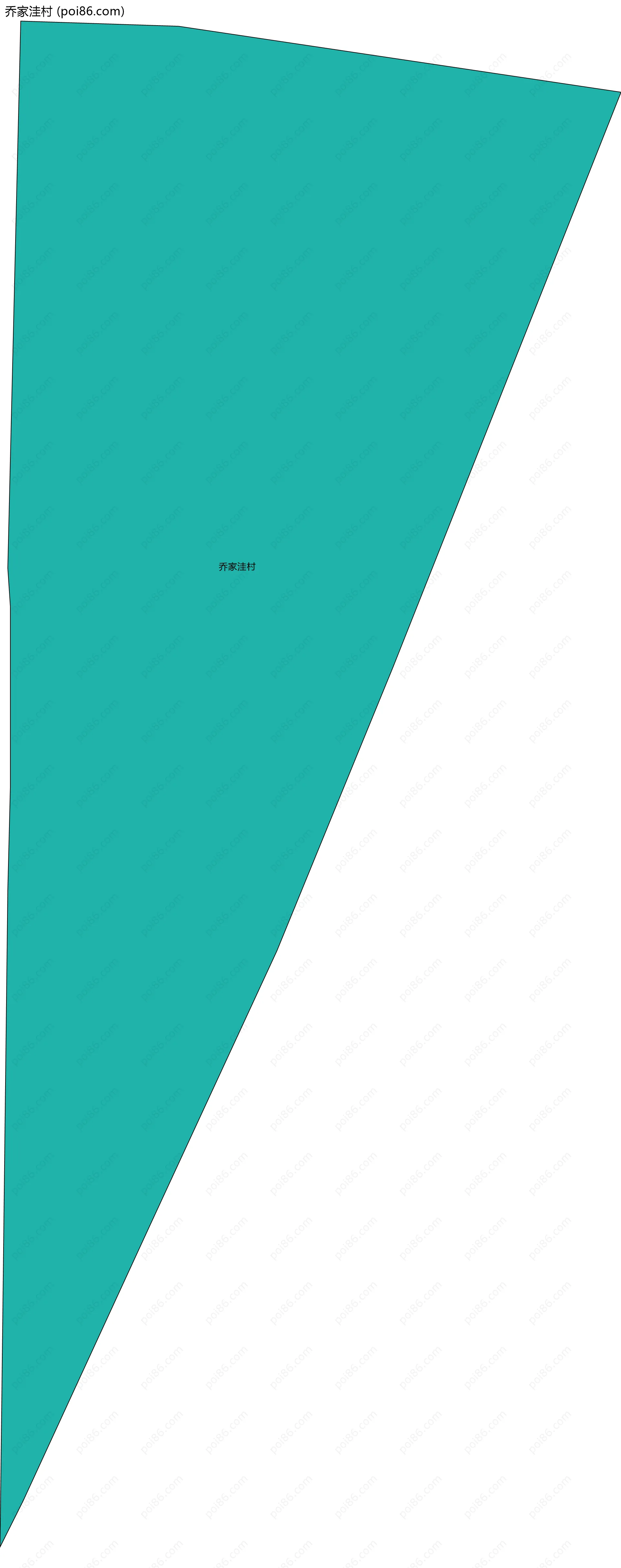 乔家洼村边界地图