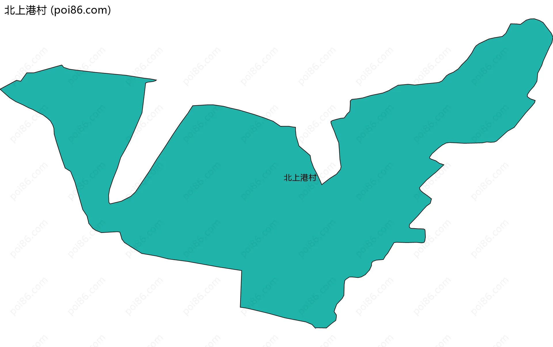 北上港村边界地图