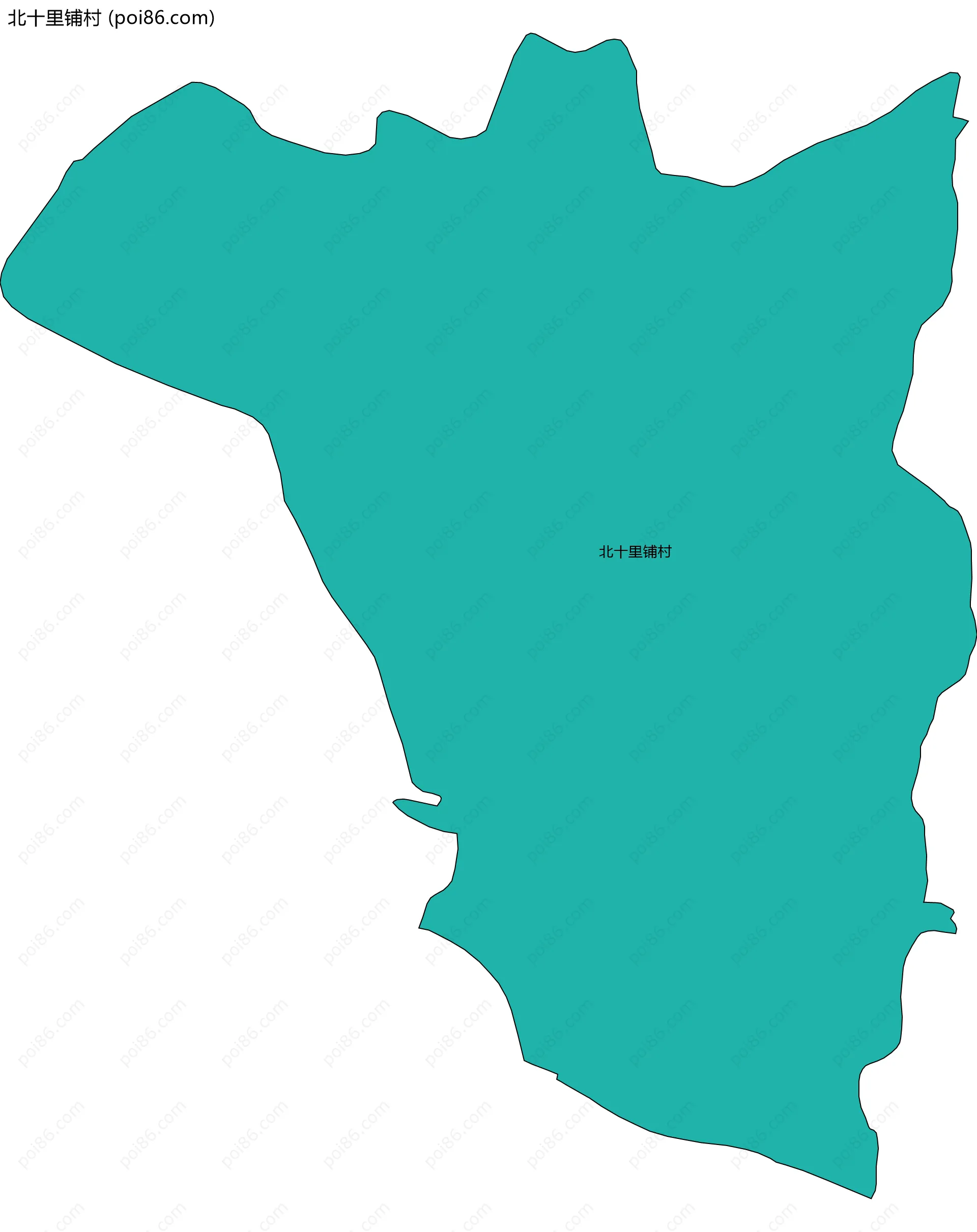 北十里铺村边界地图