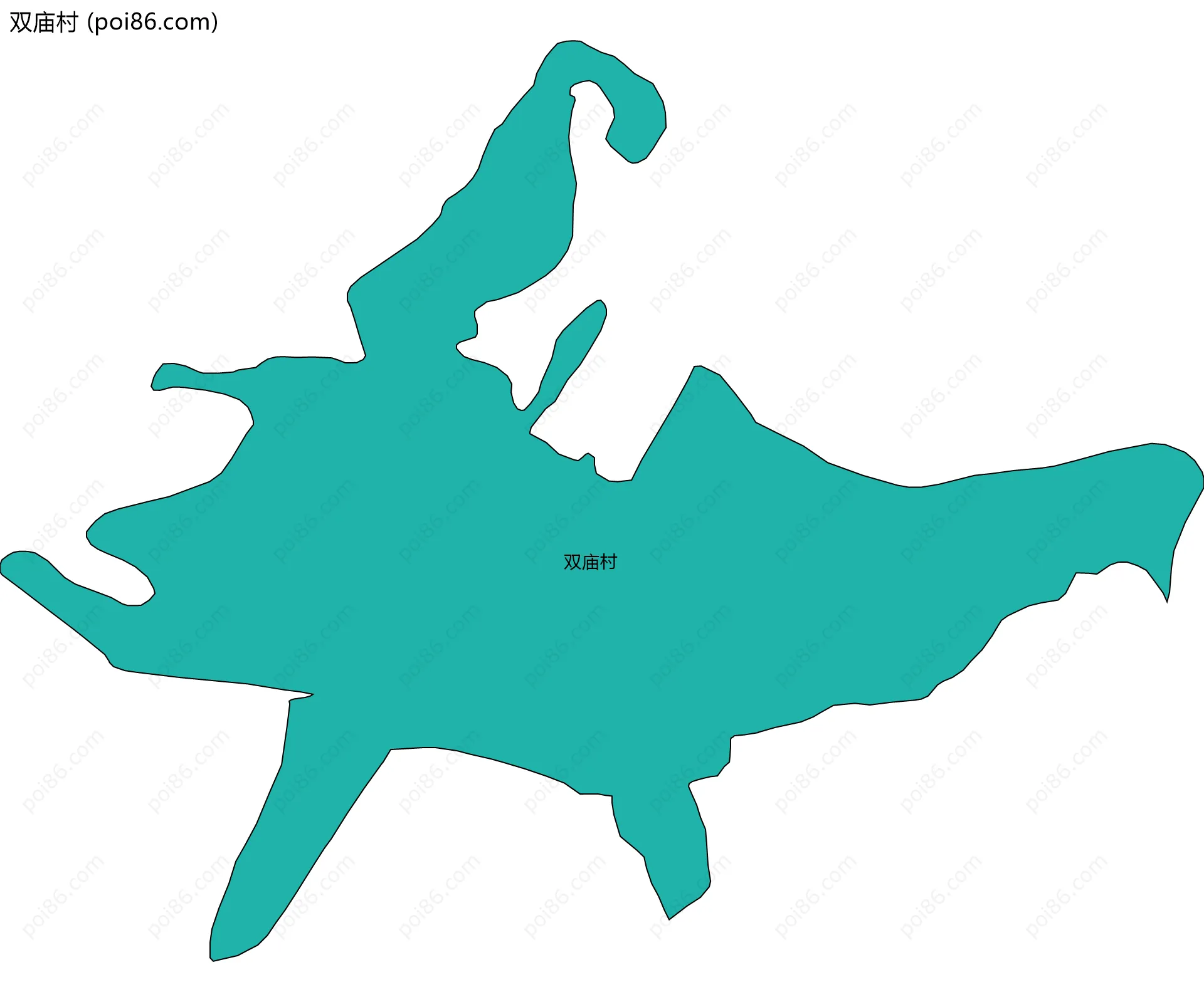 双庙村边界地图