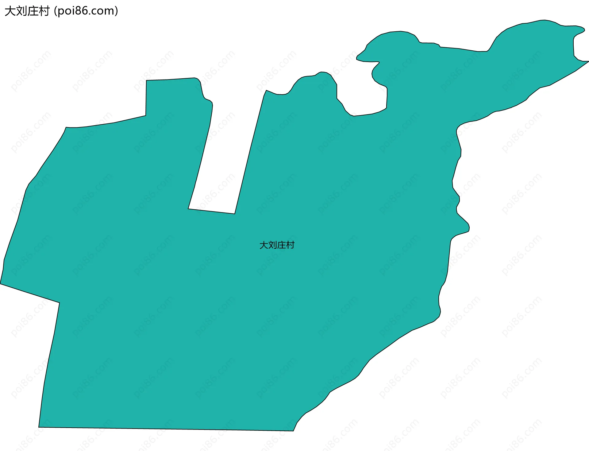 大刘庄村边界地图