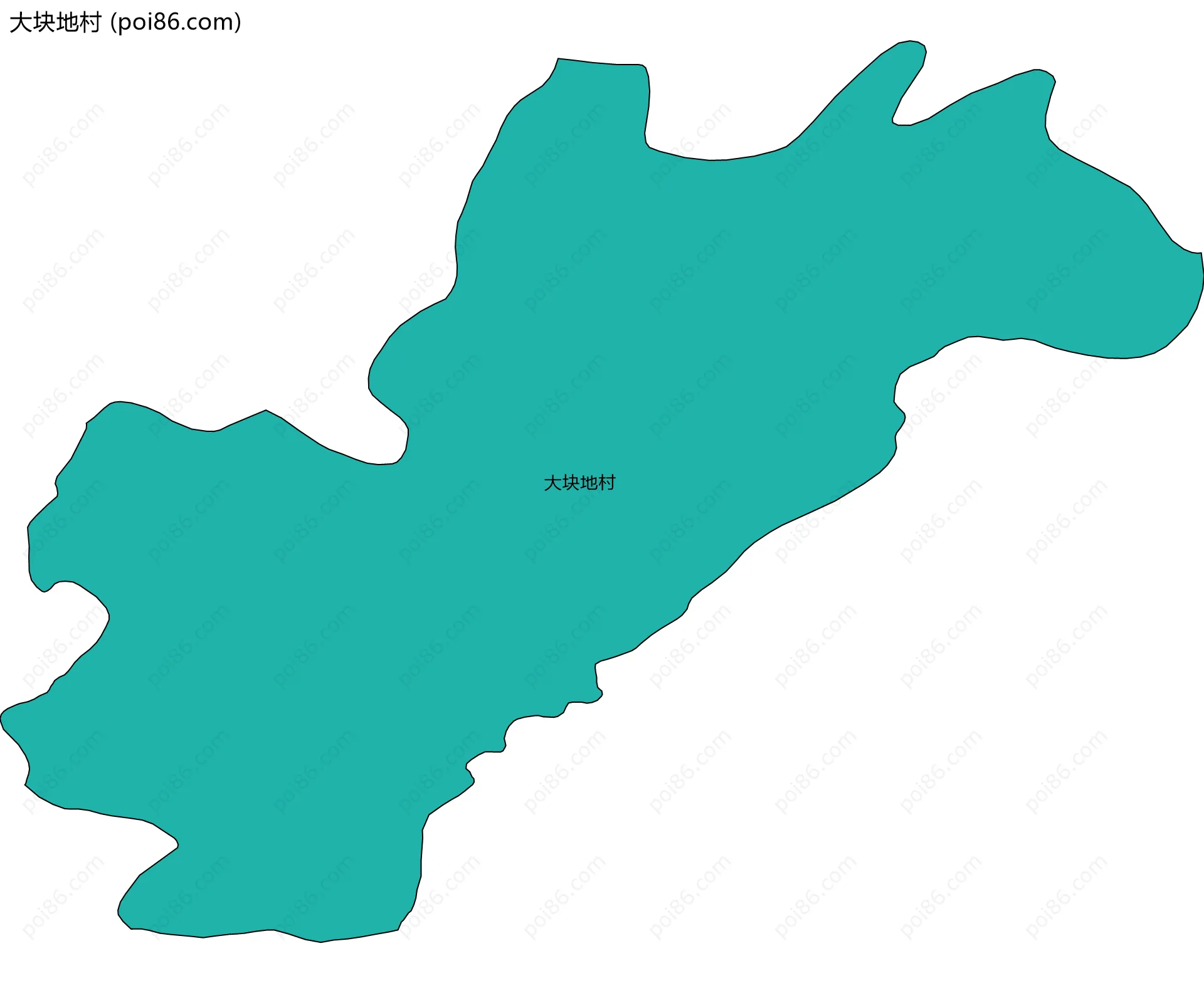 大块地村边界地图