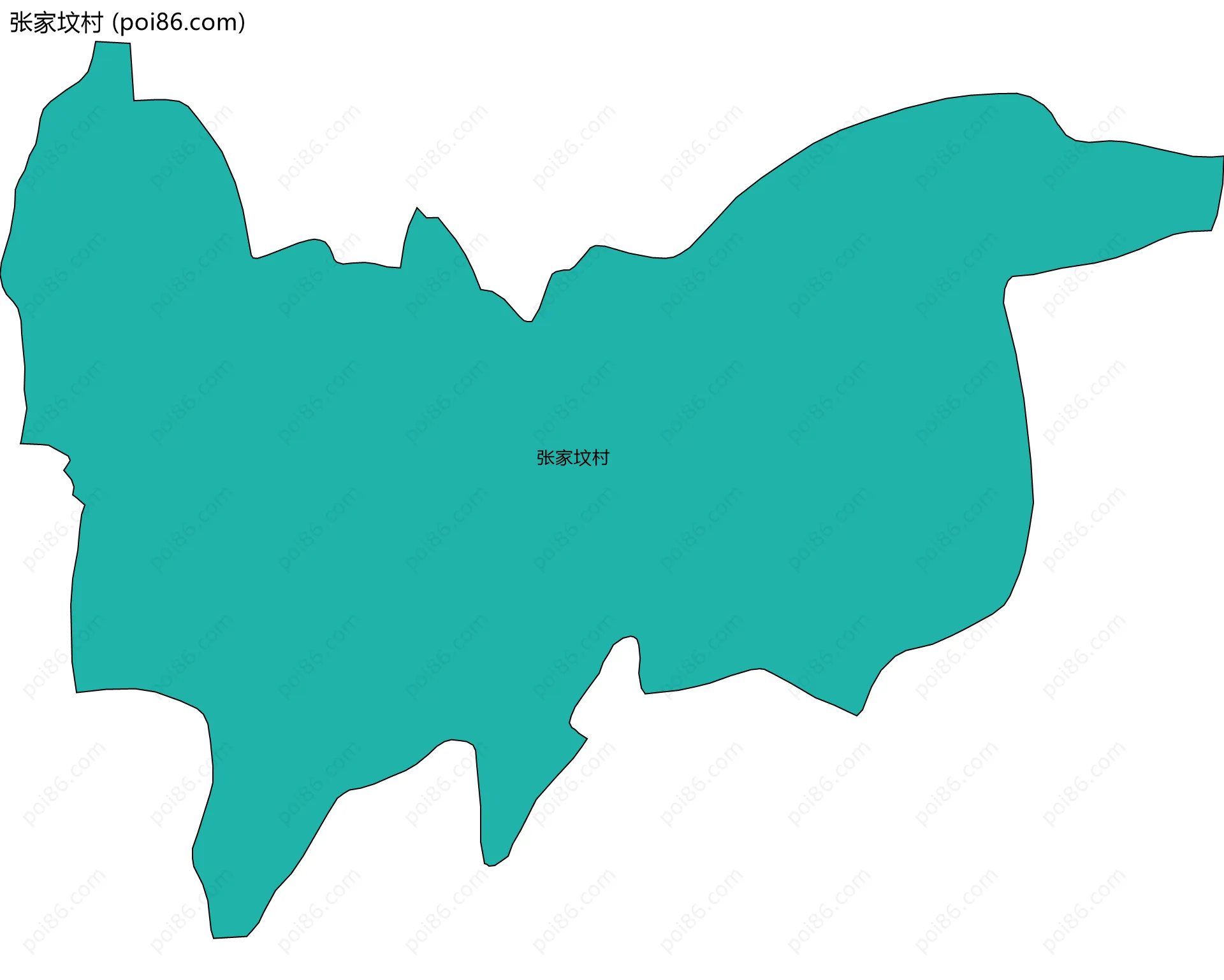 张家坟村边界地图