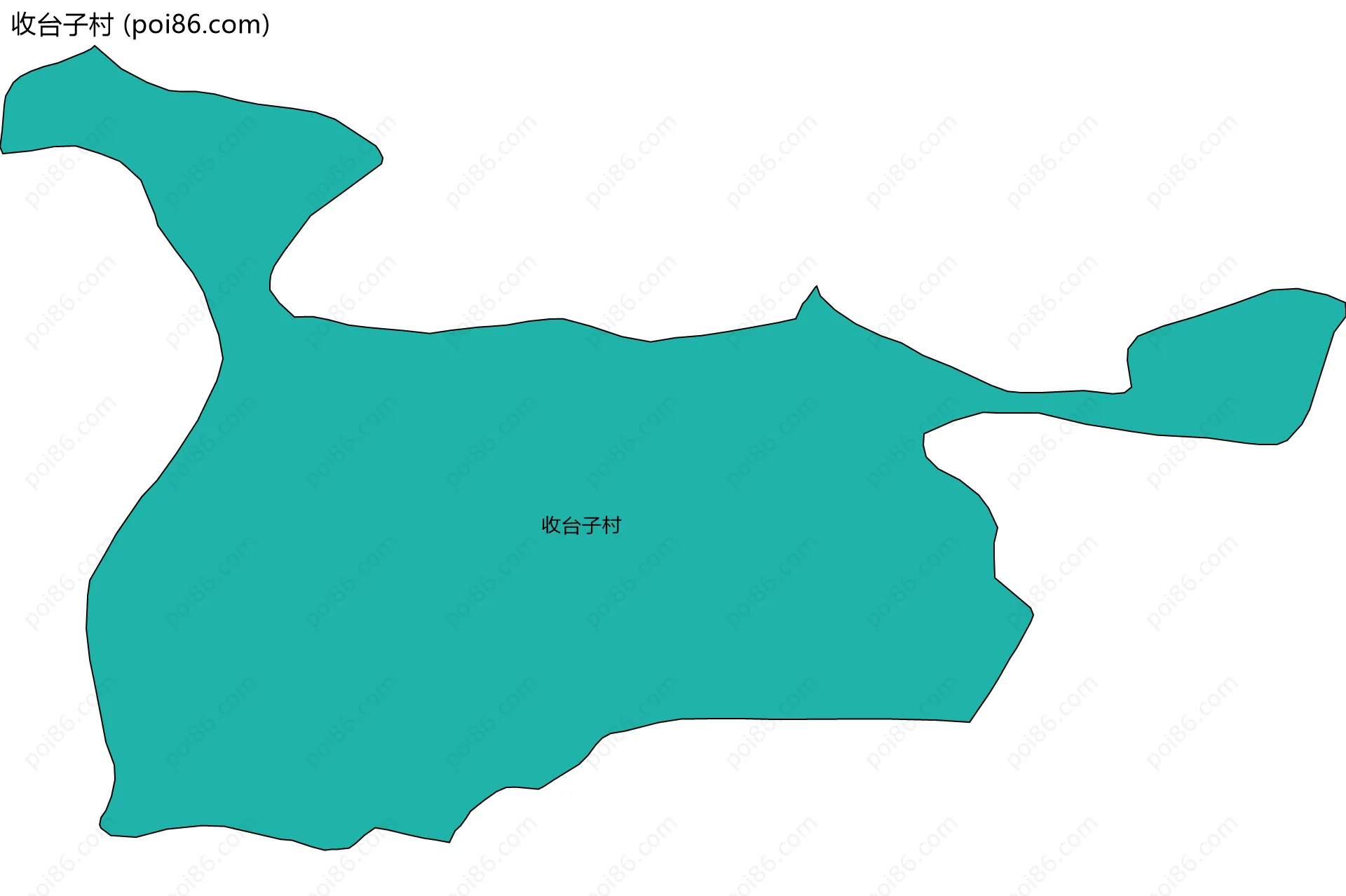 收台子村边界地图