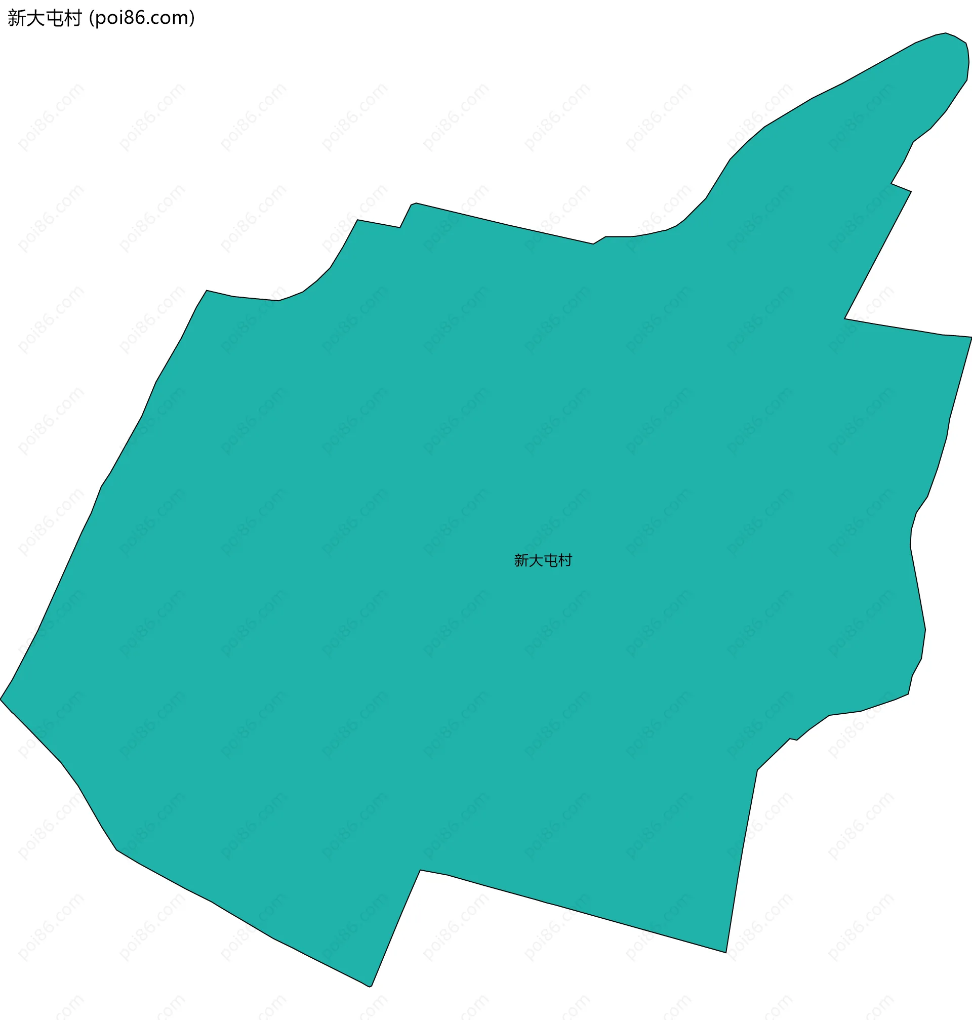 新大屯村边界地图