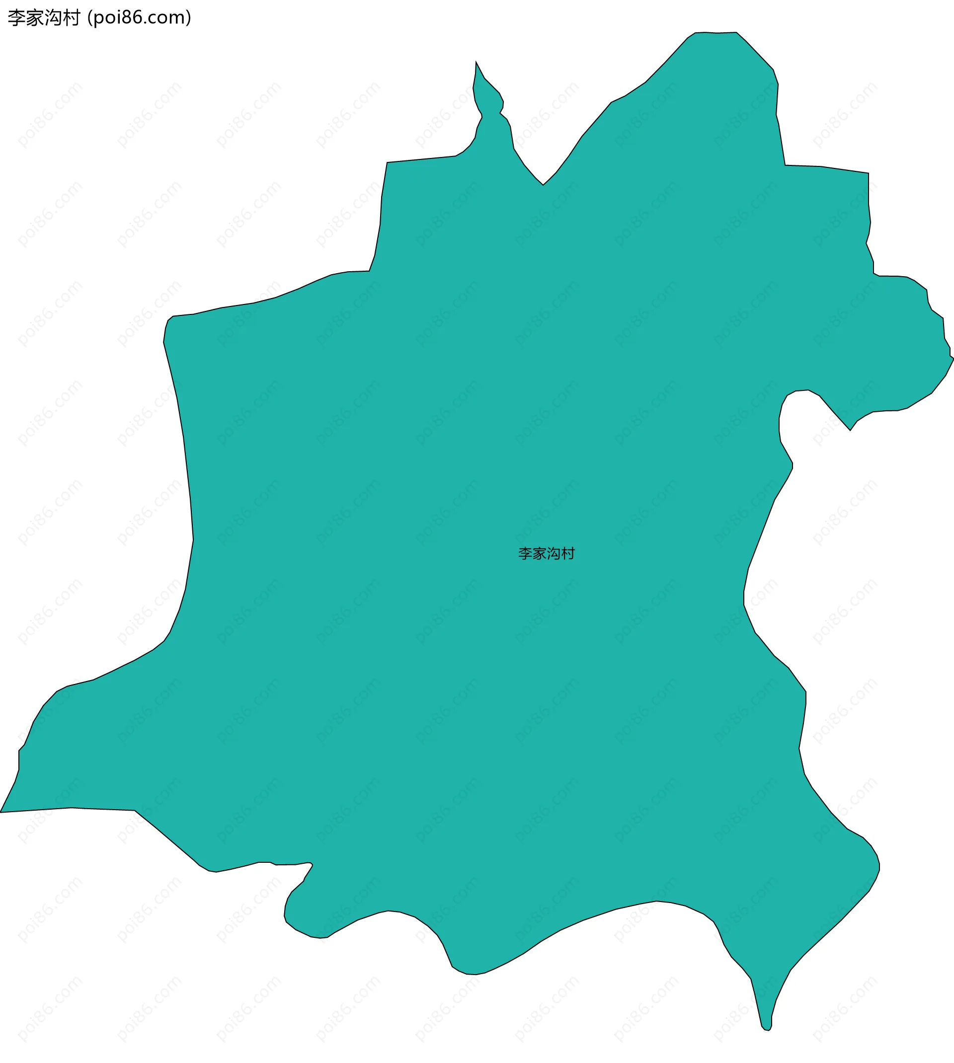 李家沟村边界地图