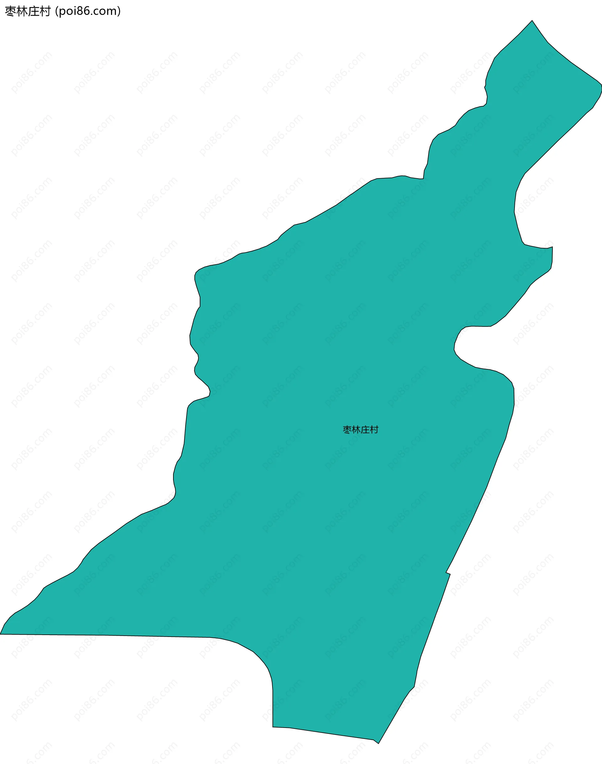 枣林庄村边界地图