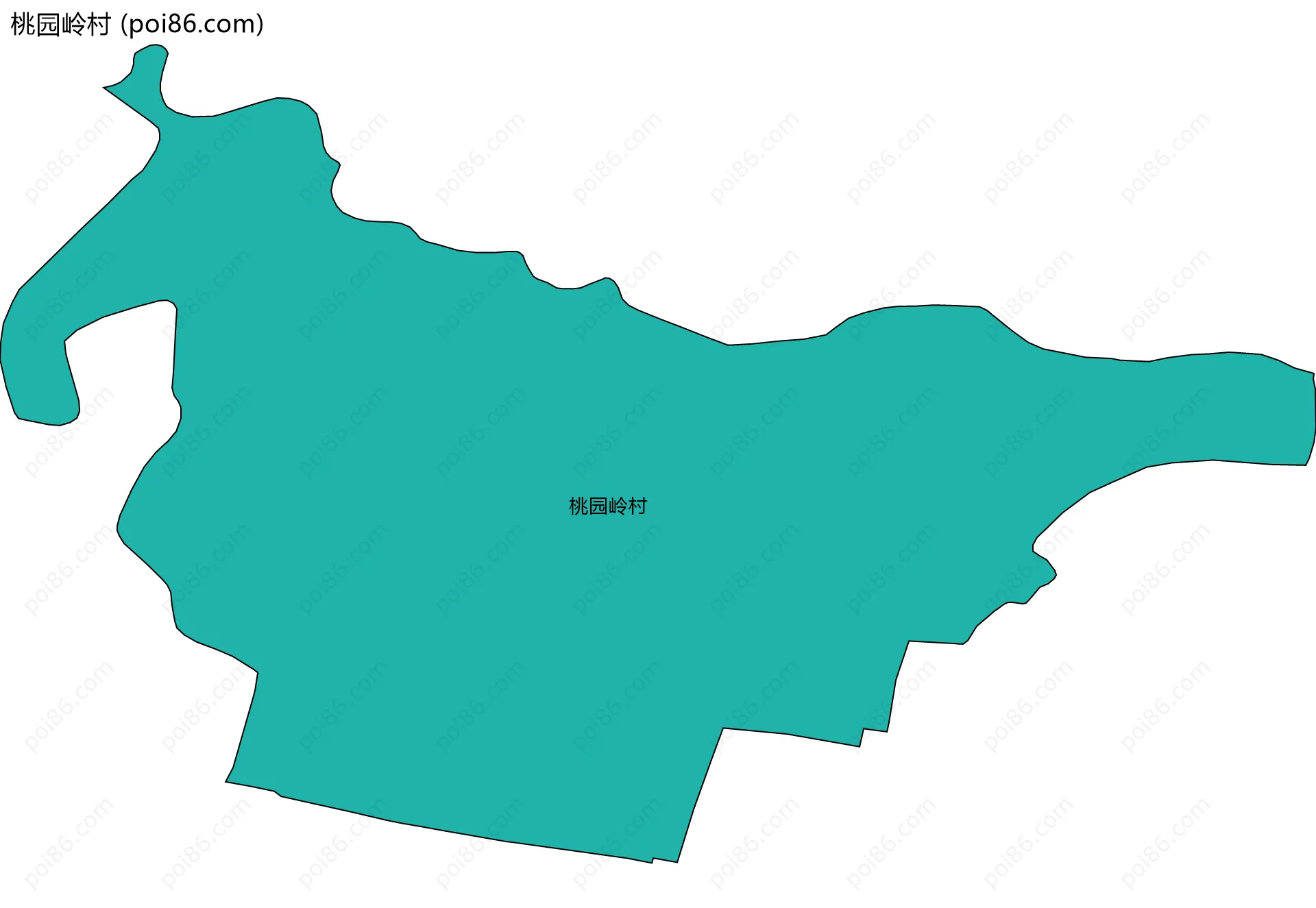 桃园岭村边界地图
