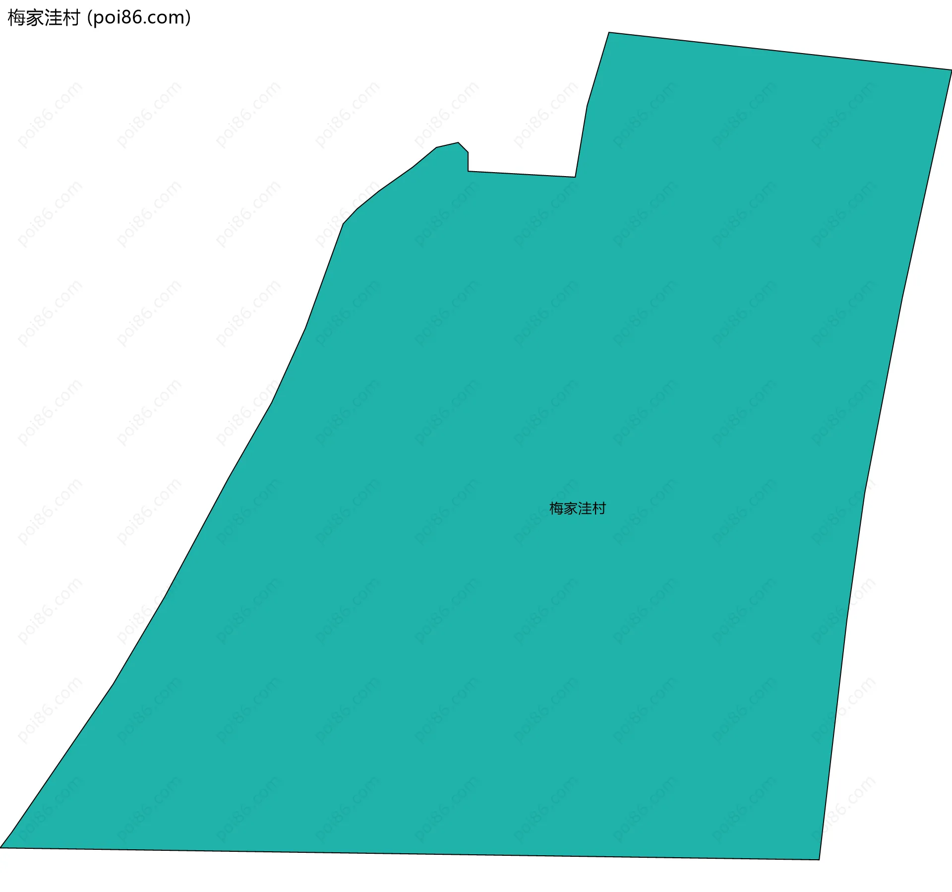 梅家洼村边界地图