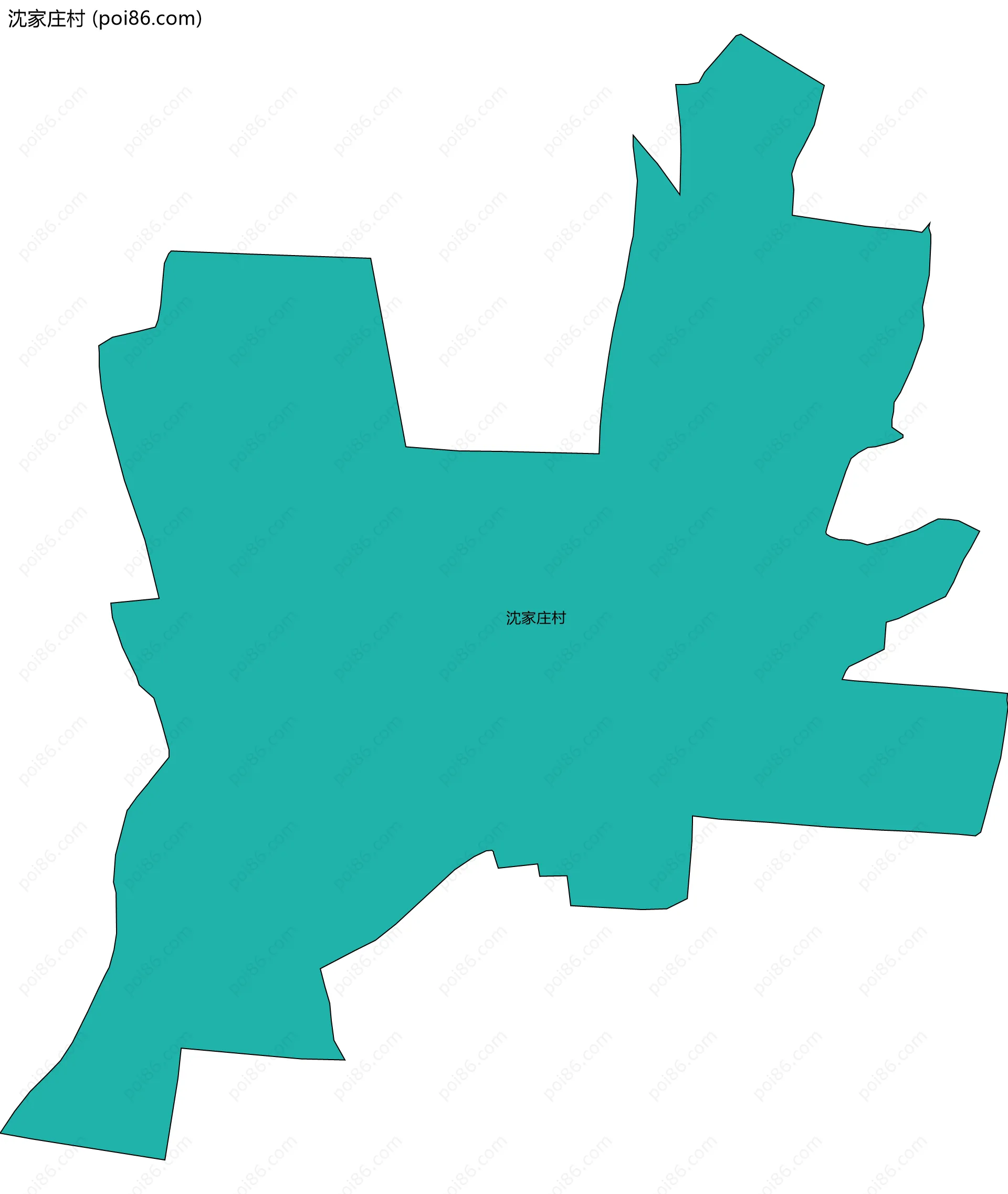 沈家庄村边界地图