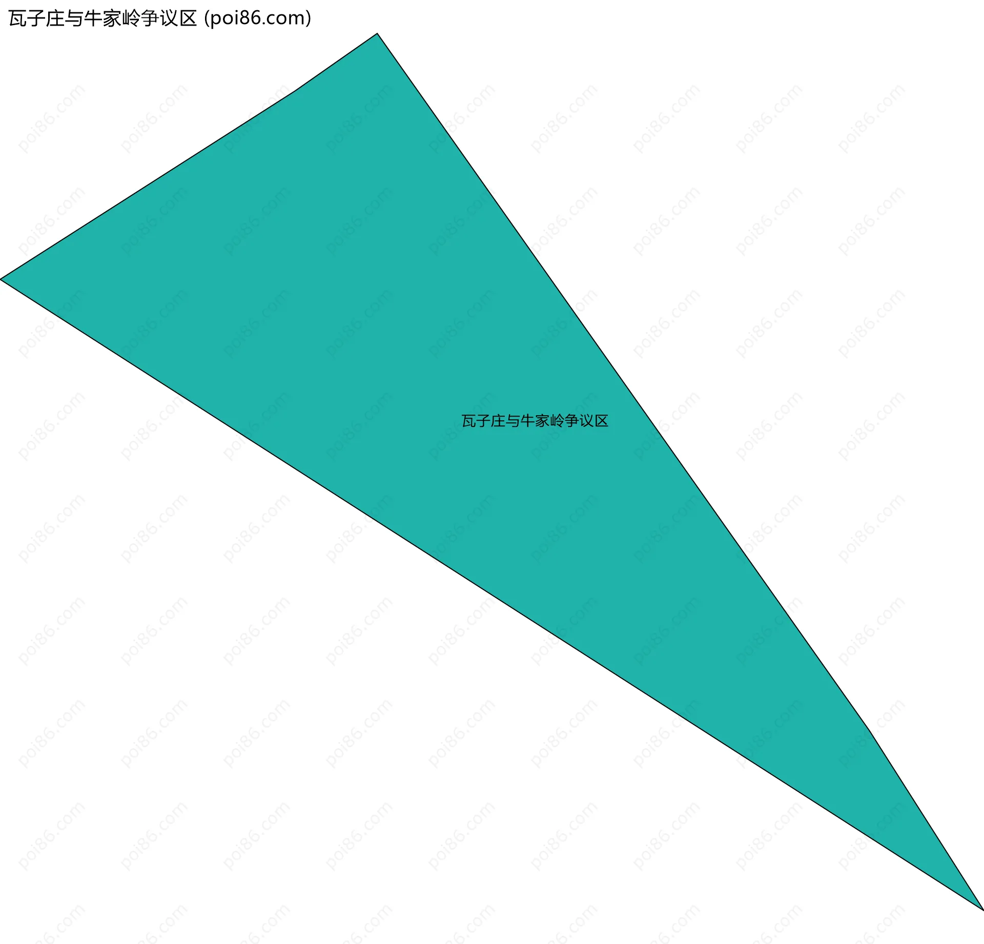 瓦子庄与牛家岭争议区边界地图