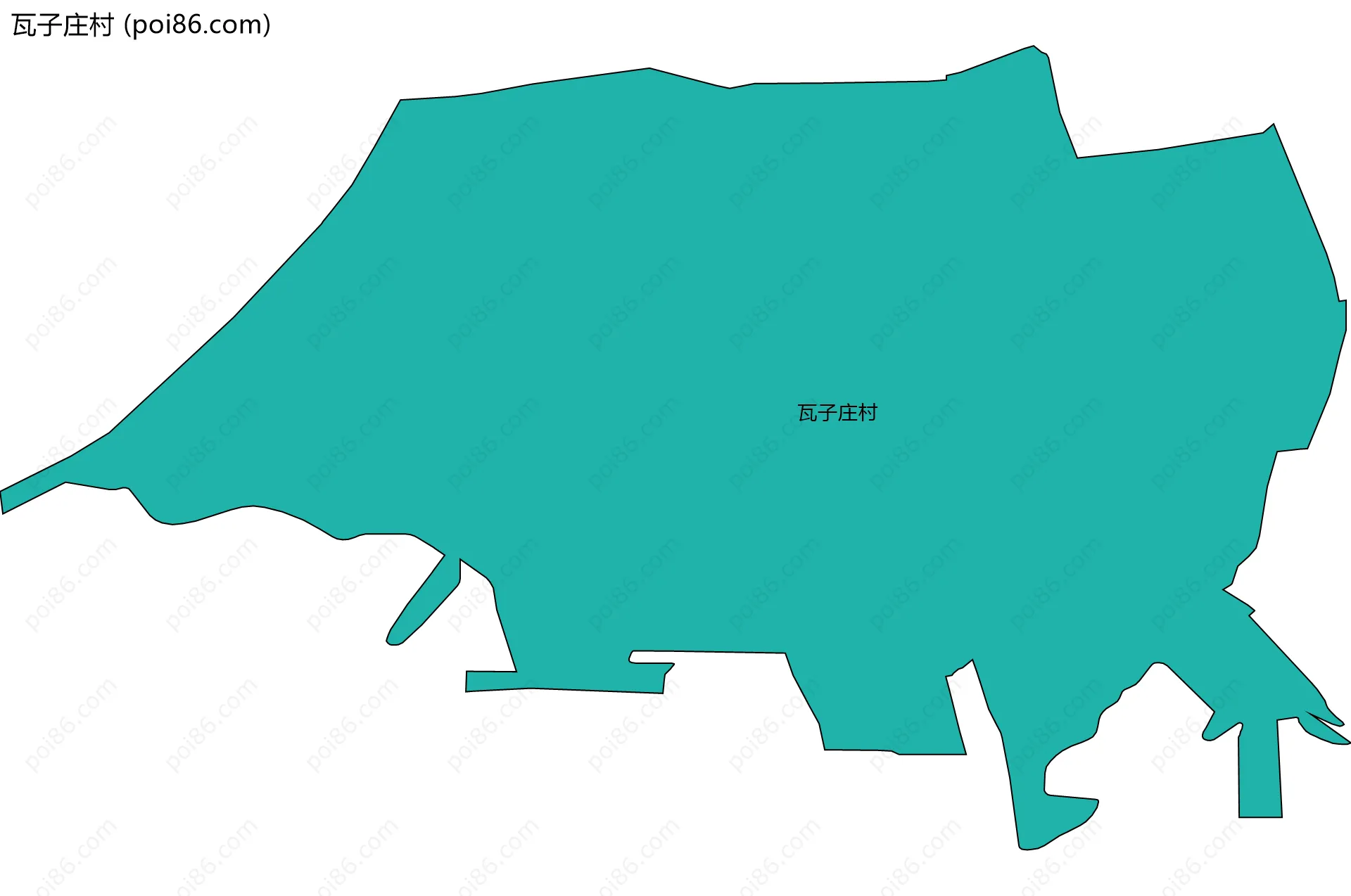 瓦子庄村边界地图