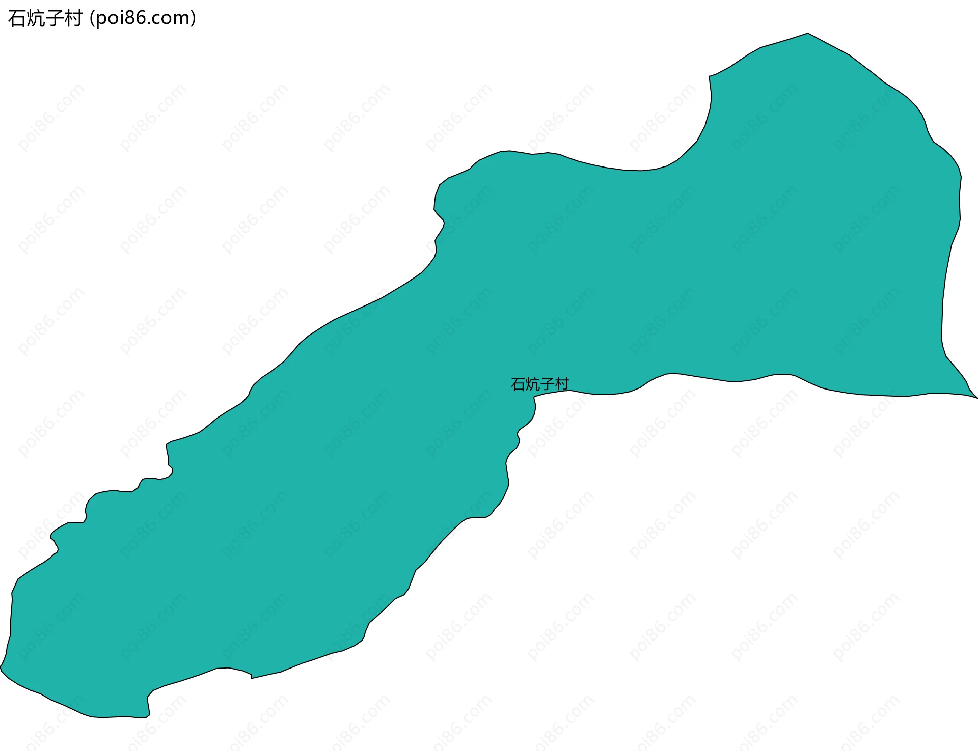 石炕子村边界地图