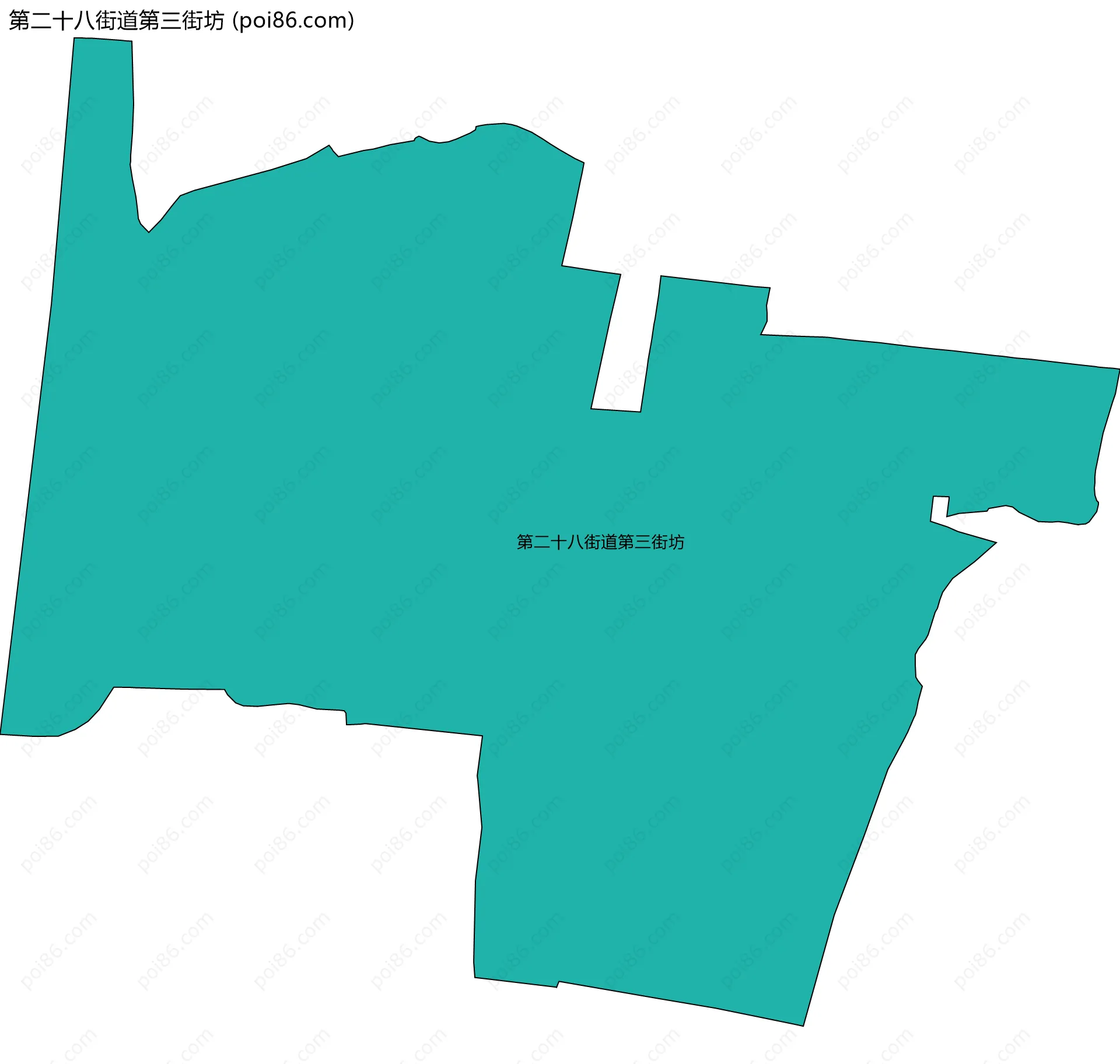 第二十八街道第三街坊边界地图
