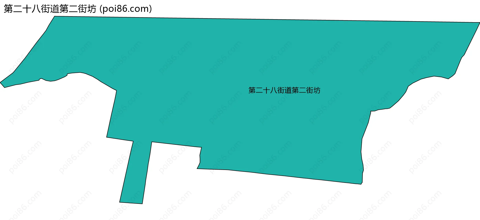第二十八街道第二街坊边界地图