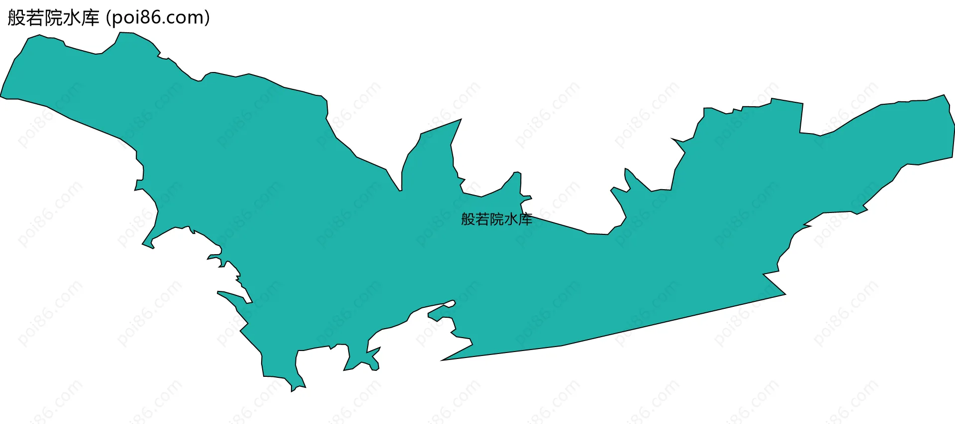 般若院水库边界地图